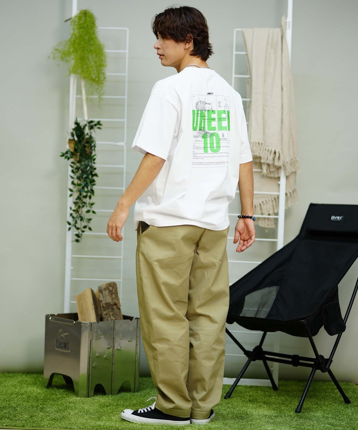KEEN キーン メンズ Tシャツ 半袖 バックプリント ワンポイントロゴ 1029381 1029383(WHITE-S)