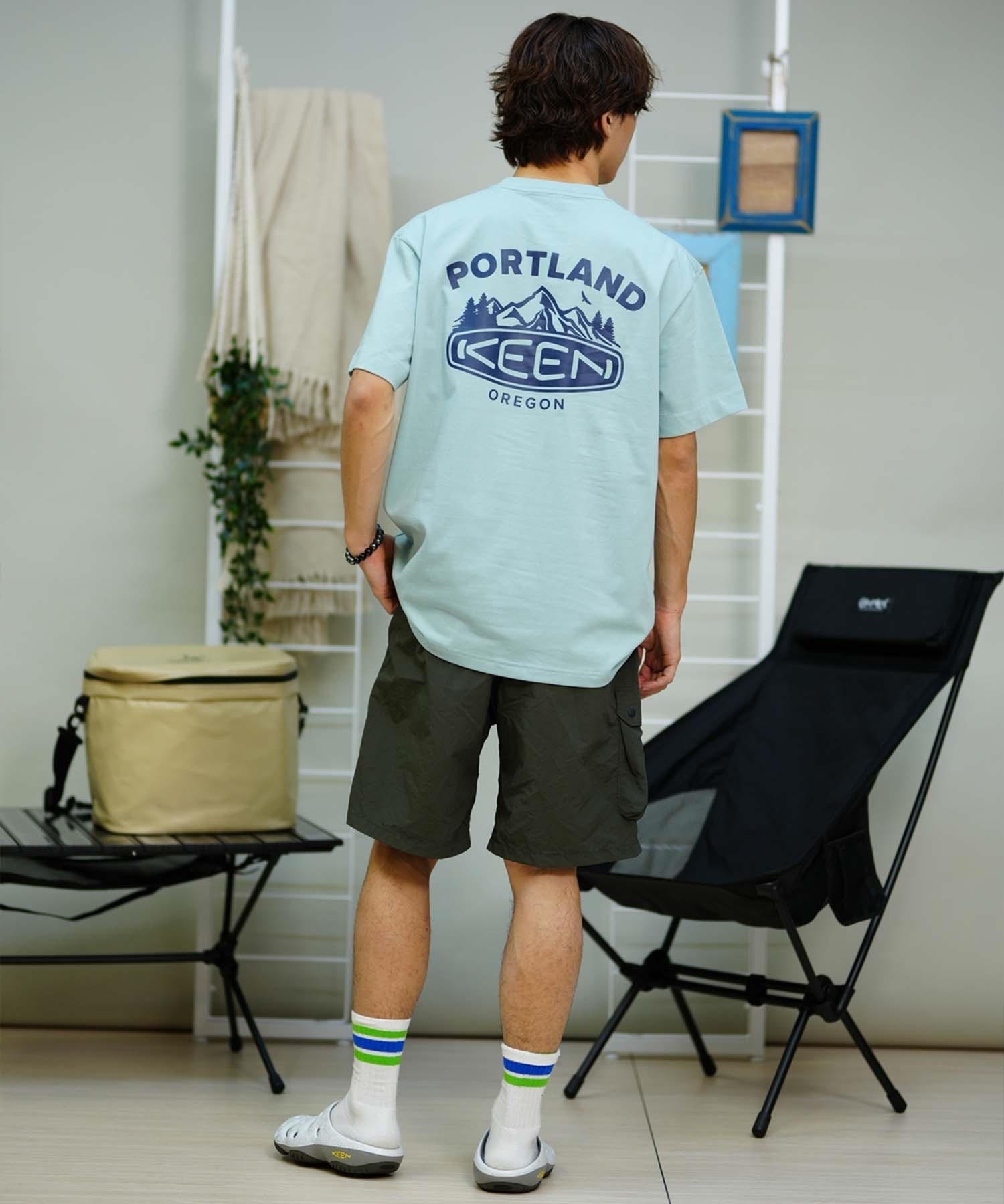 KEEN キーン メンズ Tシャツ 半袖 バックプリント ロゴ 1029891