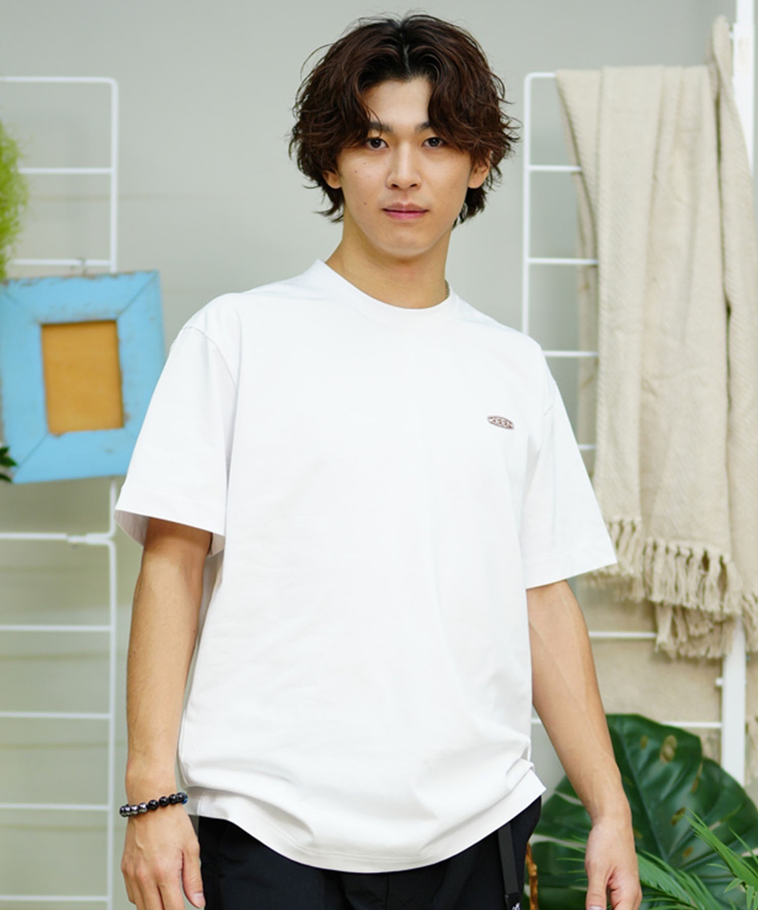 KEEN キーン メンズ Tシャツ 半袖 バックプリント ロゴ 1029895 1029896 ムラサキスポーツ限定(WHITE-S)