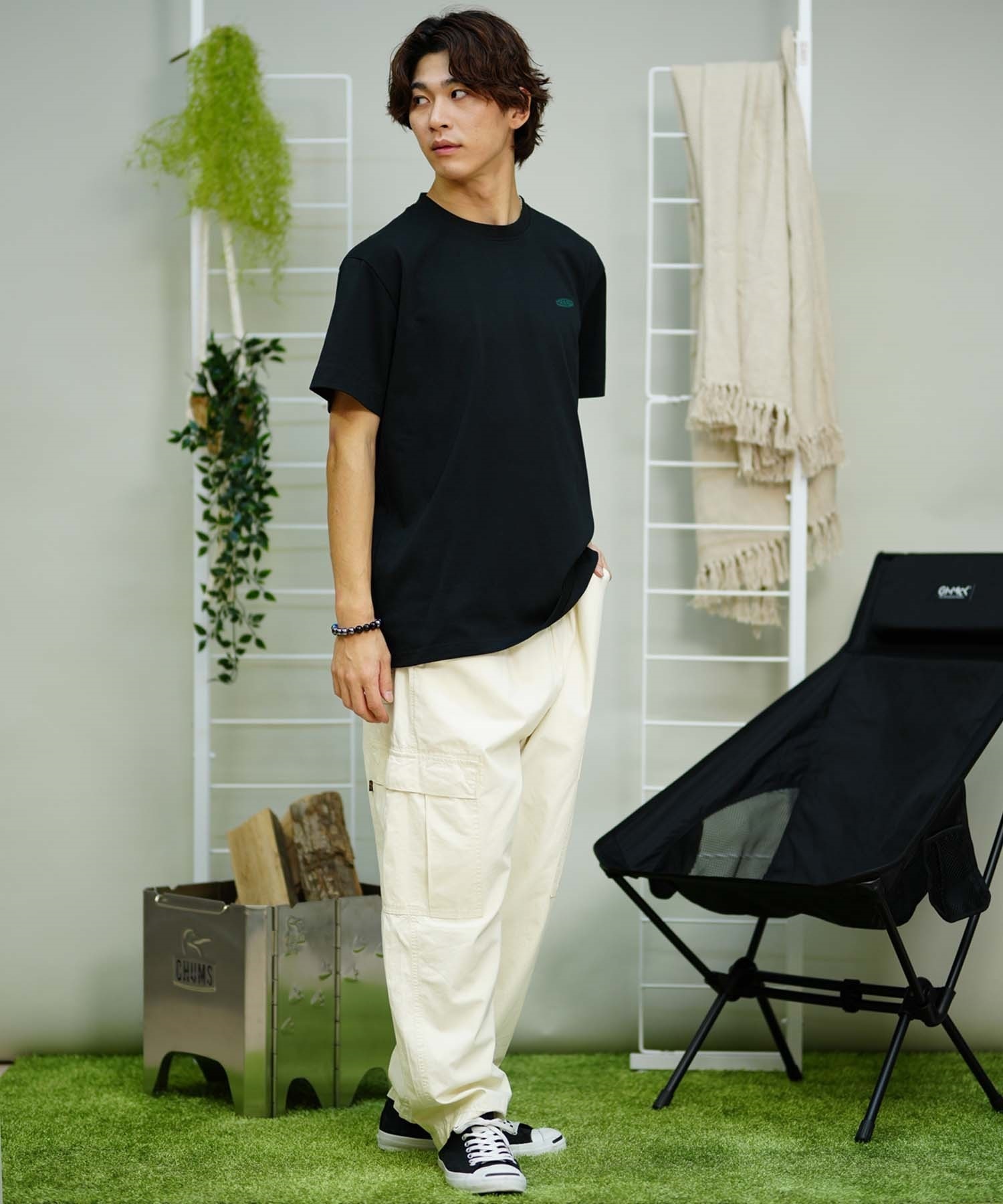 KEEN キーン メンズ Tシャツ 半袖 バックプリント ロゴ 1029895 1029896 ムラサキスポーツ限定(WHITE-S)