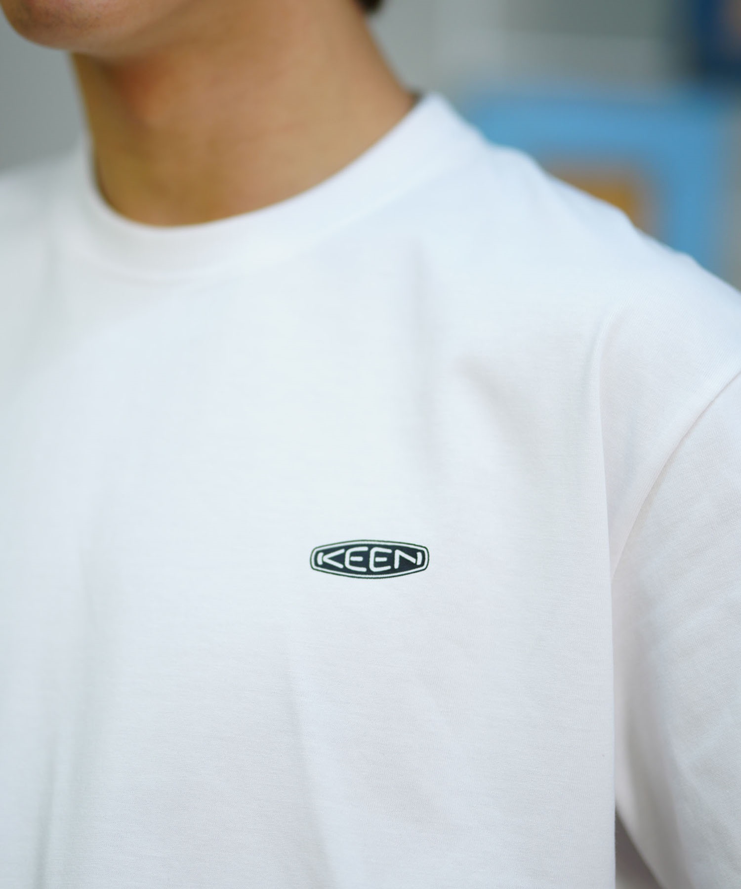 【マトメガイ対象】【ムラサキスポーツ限定】KEEN キーン メンズ Tシャツ 半袖 バックプリント ロゴ ボックスシルエット 1029897 1029898(BLACK-S)