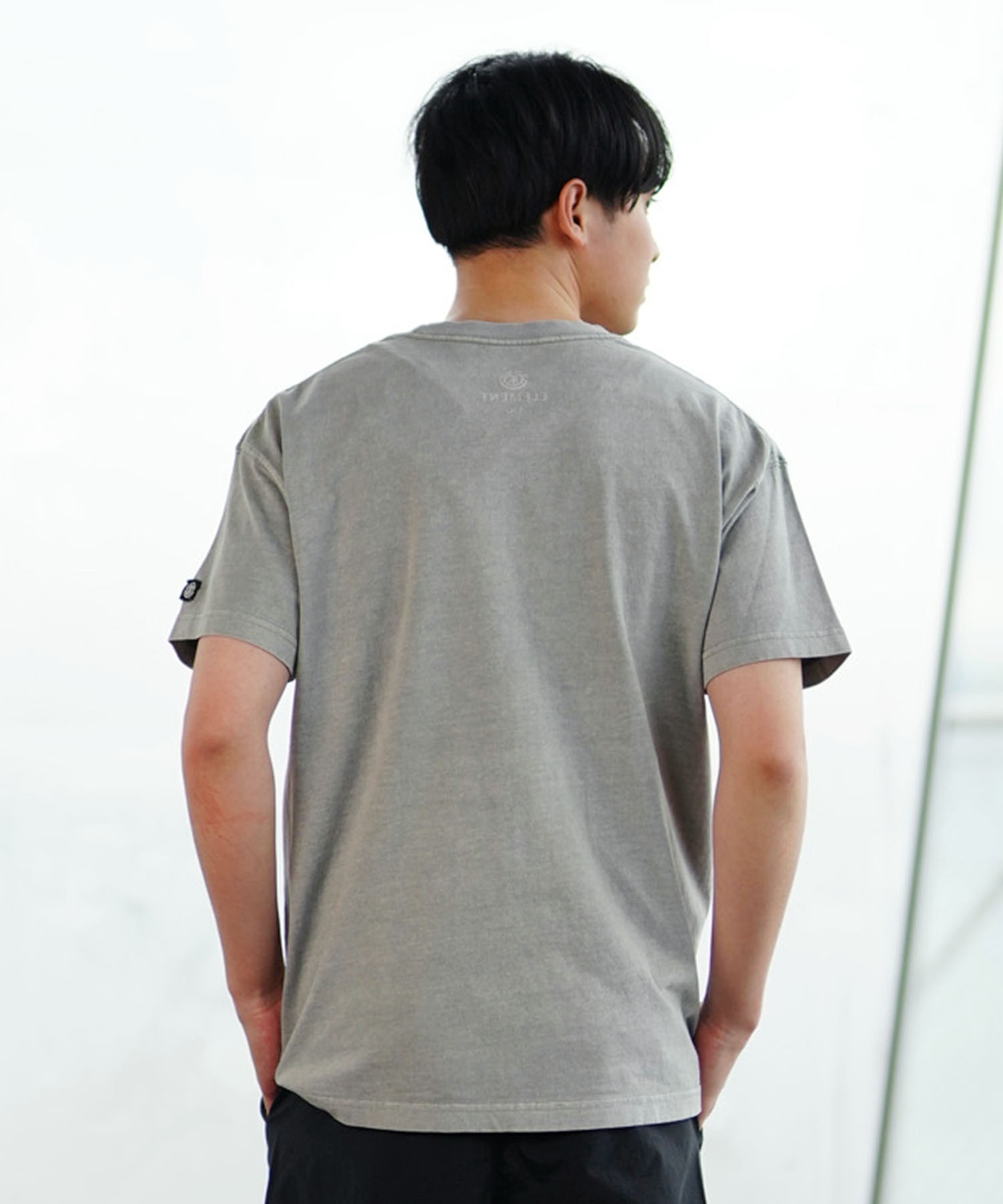 ELEMENT エレメント メンズ 半袖Tシャツ ロゴT プリントTシャツ バックプリント BE021-213(SBK-M)