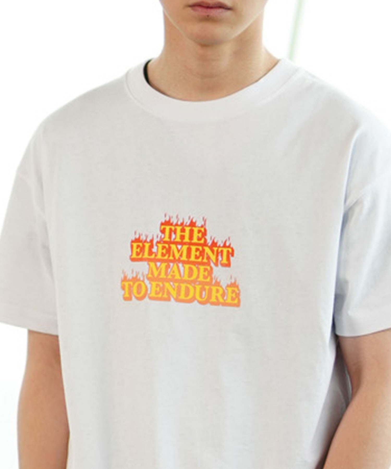 ELEMENT エレメント メンズ 半袖Tシャツ ロゴT プリントTシャツ バックプリント BE021-213(SBK-M)