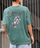 ELEMENT エレメント メンズ 半袖 Tシャツ オーバーサイズ ダイスロゴ バックプリント サイコロモチーフ ヴィンテージ風 かすれプリント BE021-252(GRN-M)