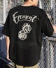 ELEMENT エレメント メンズ 半袖 Tシャツ オーバーサイズ ダイスロゴ バックプリント サイコロモチーフ ヴィンテージ風 かすれプリント BE021-252(GRN-M)