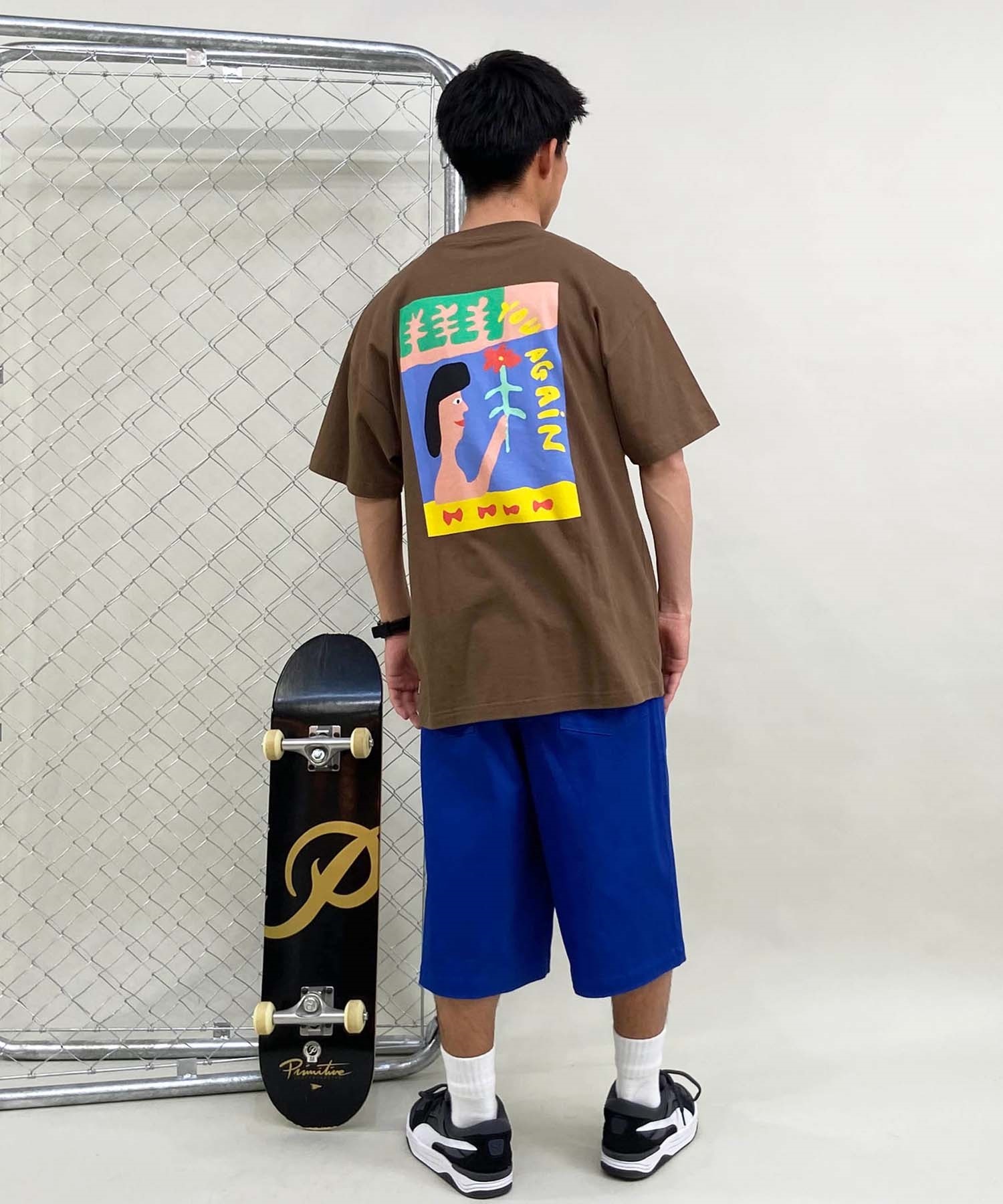 VOLCOM ボルコム ARTHUR LONGO 1 T-SHIRT メンズ 半袖Tシャツ バックプリント DESI A4312412(DKE-M)