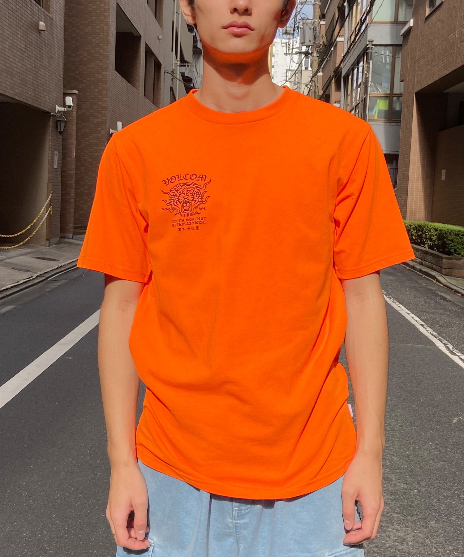 VOLCOM ボルコム メンズ 半袖 Tシャツ バックプリント ヘビーウェイト タイガー 虎 モチーフ AF312400(CMT-M)