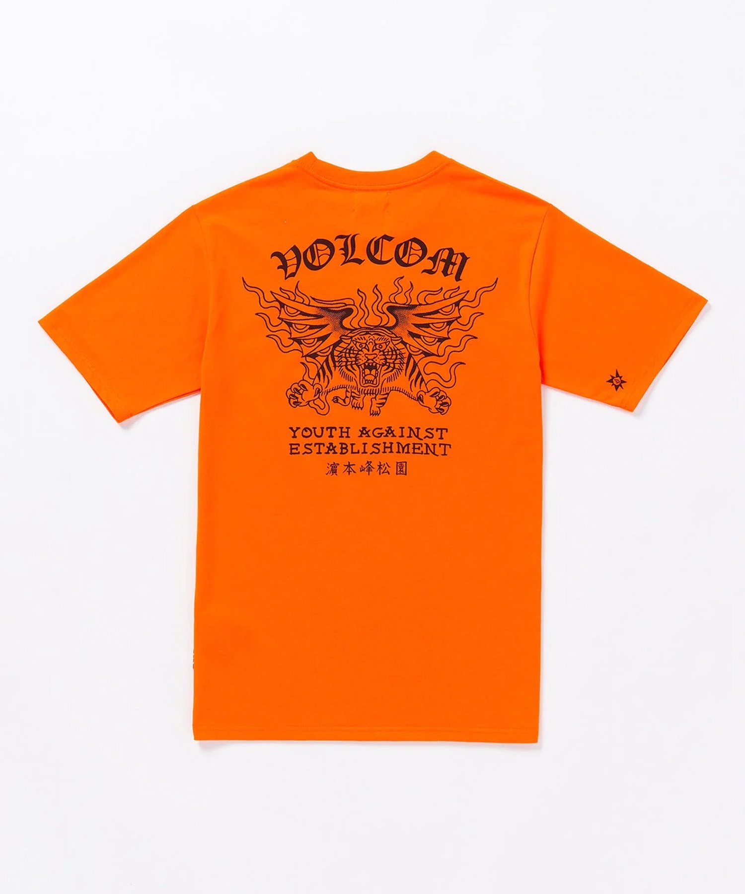 VOLCOM ボルコム メンズ 半袖 Tシャツ バックプリント ヘビーウェイト タイガー 虎 モチーフ AF312400(ORG-M)