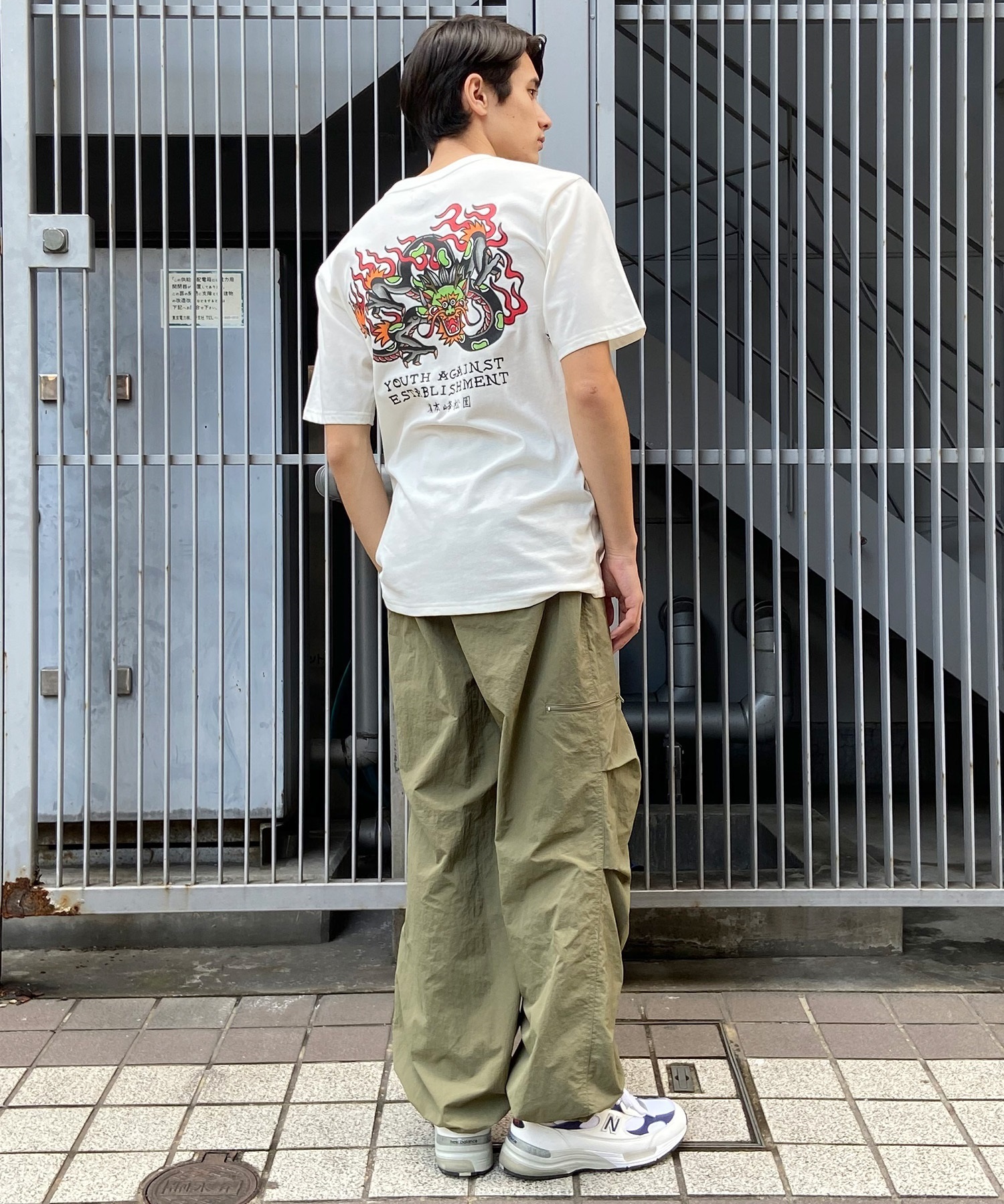 VOLCOM ボルコム メンズ 半袖 Tシャツバックプリント ドラゴン 龍 モチーフ AF312401(OFW-M)