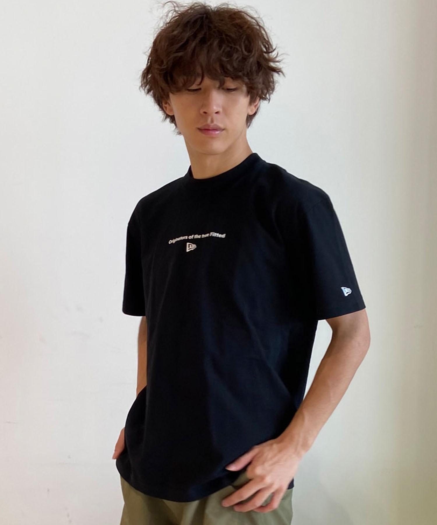 NEW ERA ニューエラ SS CT TEE CIRCLE OOTTF メンズ Tシャツ 半袖 定番 ロゴ バックプリント 14121905(BLK-M)