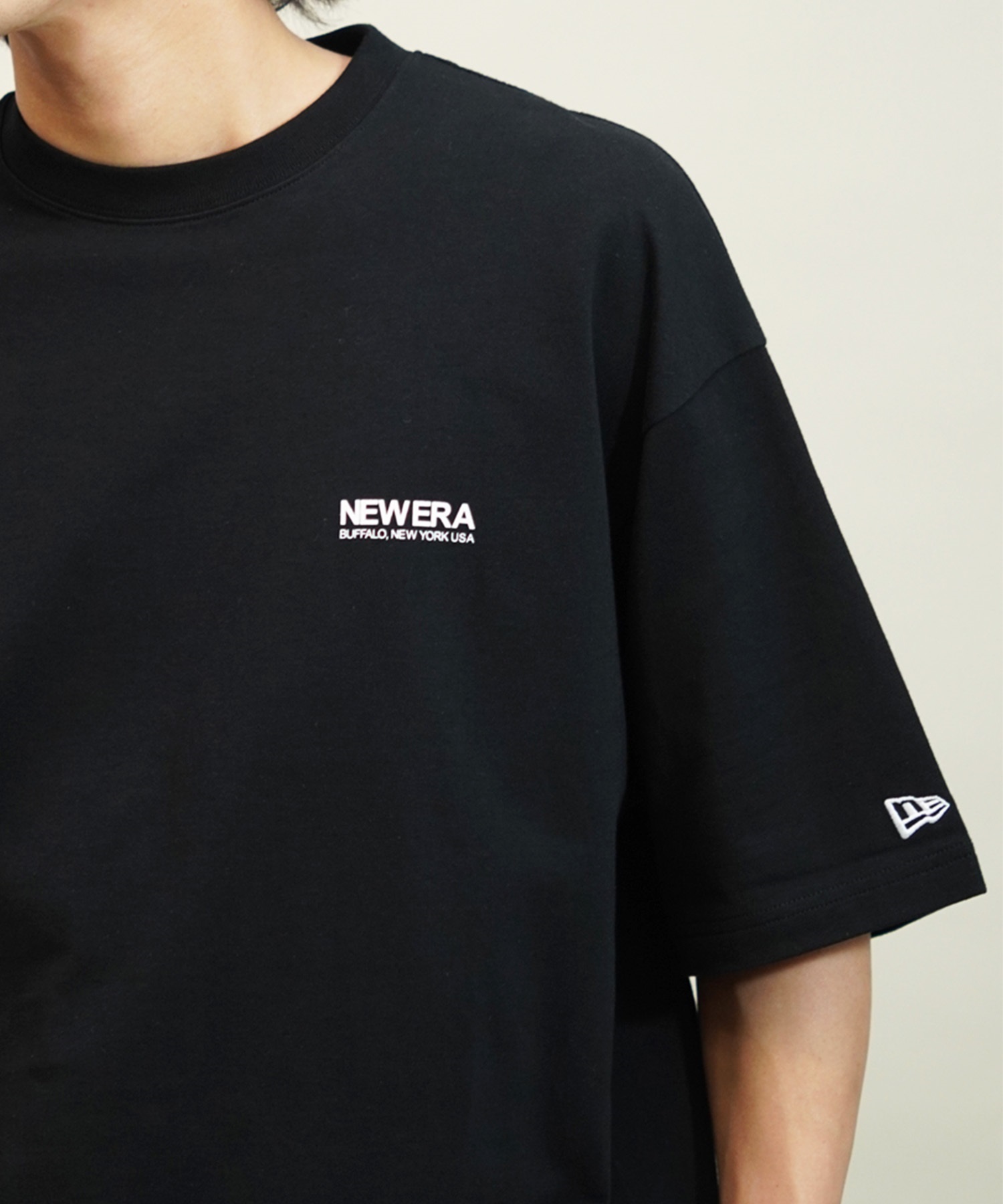 NEW ERA ニューエラ メンズ 半袖 Tシャツ バックプリント ブランドロゴ ブラック 14121853(BLK-M)