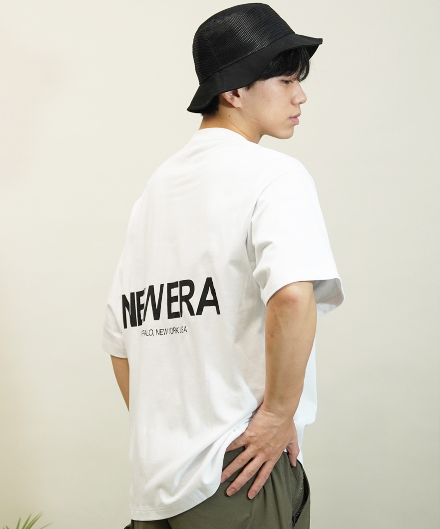 NEW ERA ニューエラ メンズ 半袖 Tシャツ バックプリント ブランドロゴ