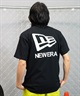 NEW ERA ニューエラ メンズ 半袖 Tシャツ バックプリント フラッグロゴ ワードマーク ブラック 14121829(BLK-M)