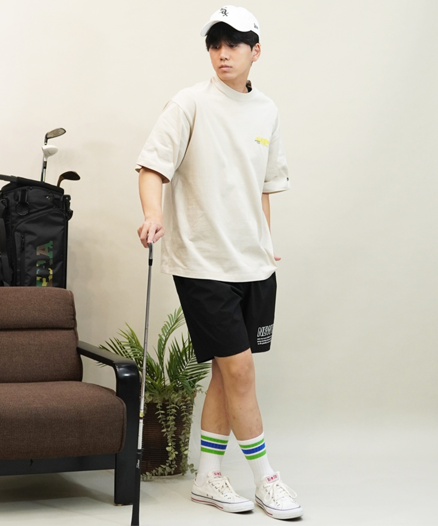 NEW ERA ニューエラ メンズ 半袖 Tシャツ バックプリント