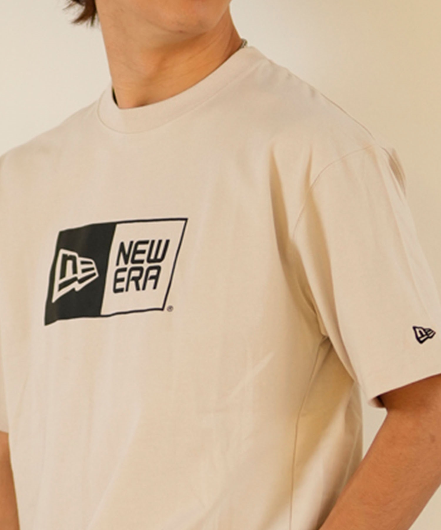 【韓国】ニューエラ■新作*BOX LOGO SHORT SLEEVES T-SHIRTS New Era Kids BoxLogo Short Sleeve T-Shirt Black M Length