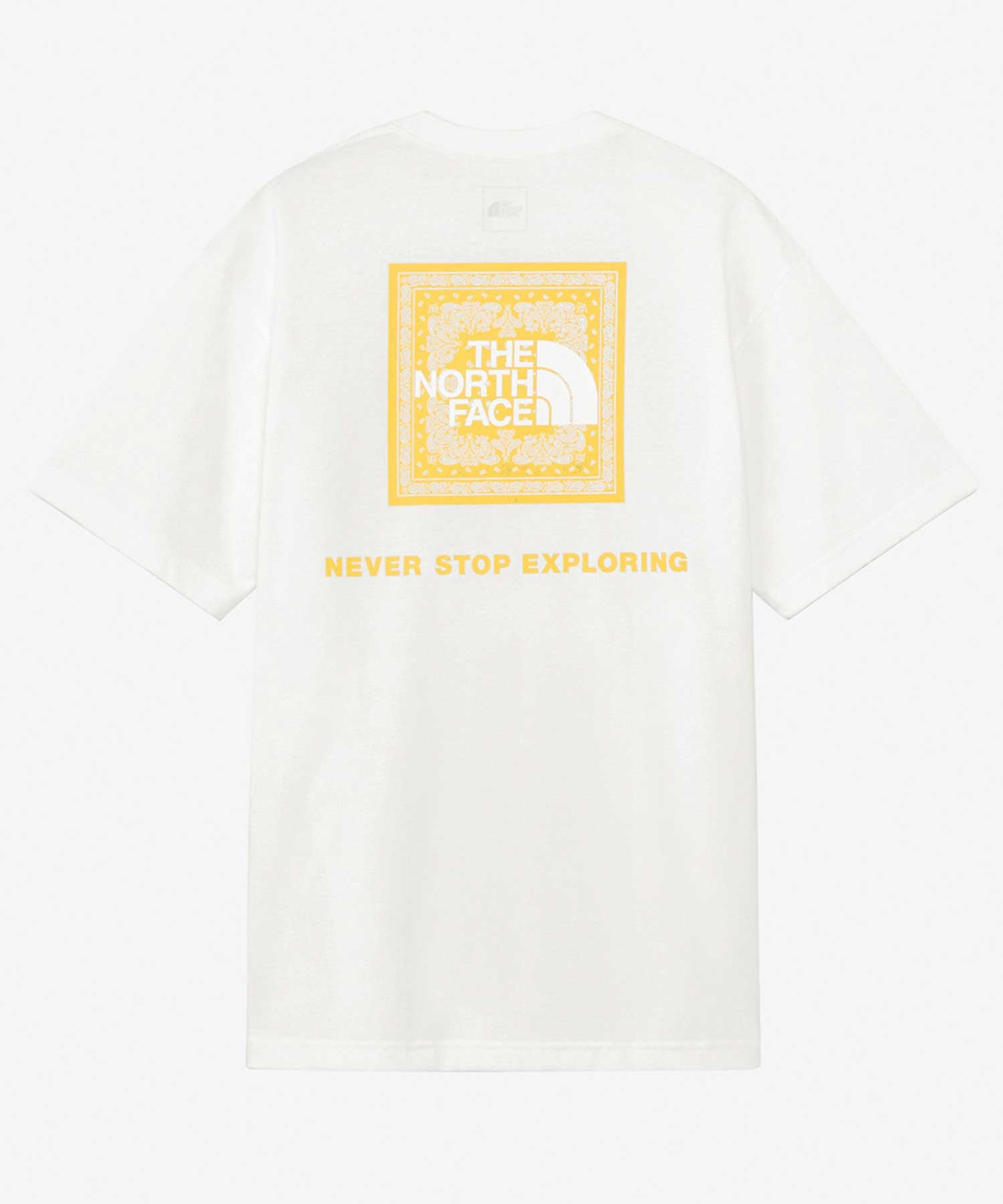 THE NORTH FACE ザ・ノース・フェイス メンズ 半袖 Tシャツ レギュラーシルエット バンダナ スクエアロゴ NT32446(W-S)