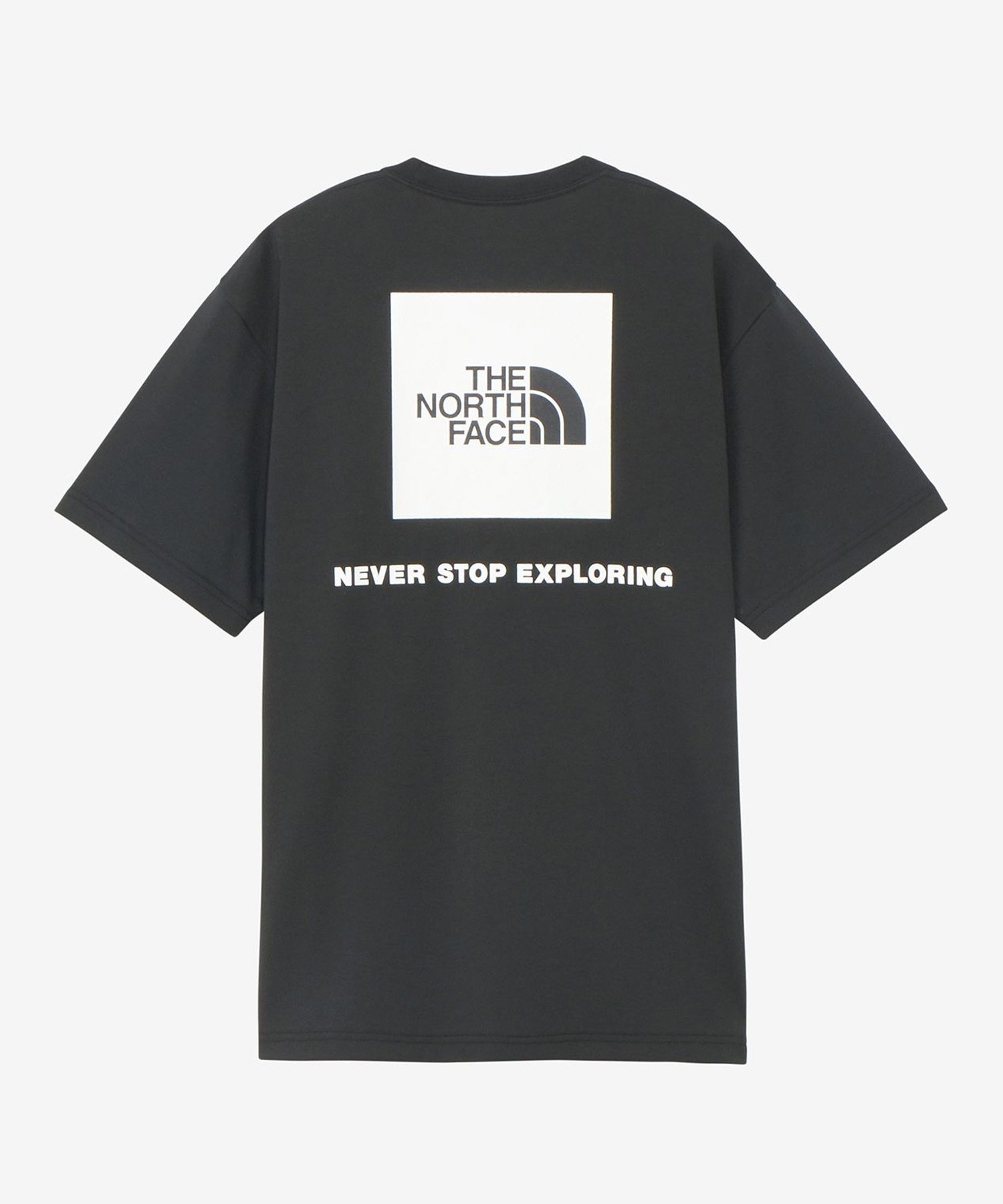 THE NORTH FACE ザ・ノース・フェイス メンズ Tシャツ 半袖 スクエアロゴ バックプリント 速乾 NT32447 K(K-S)