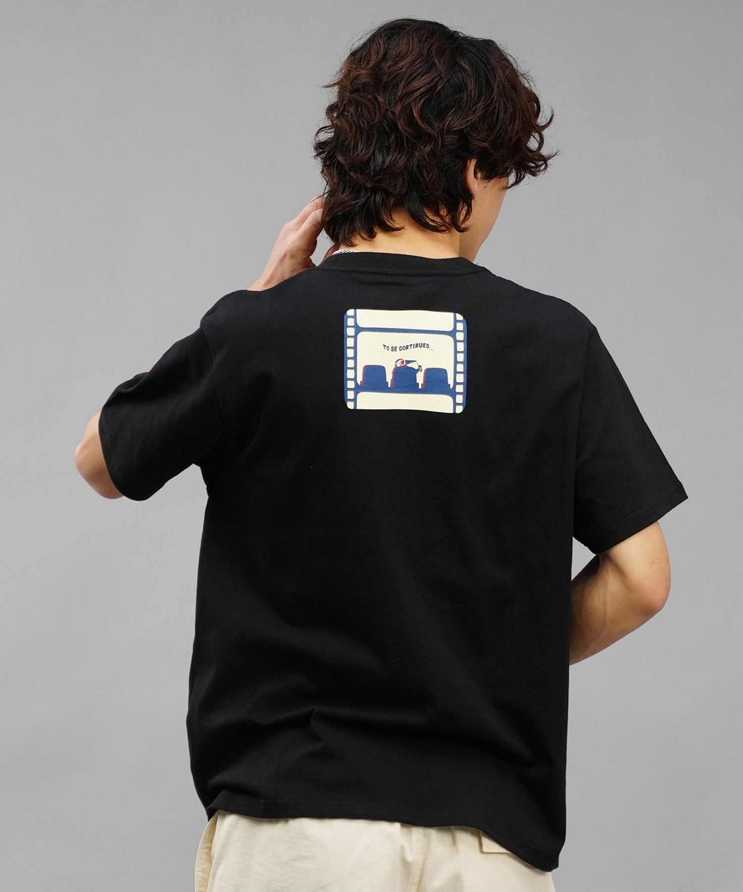 【マトメガイ対象】CHUMS チャムス メンズ Tシャツ 半袖 ブービーバード シアターモチーフ ポップコーン クルーネック CH01-2349(K001-M)