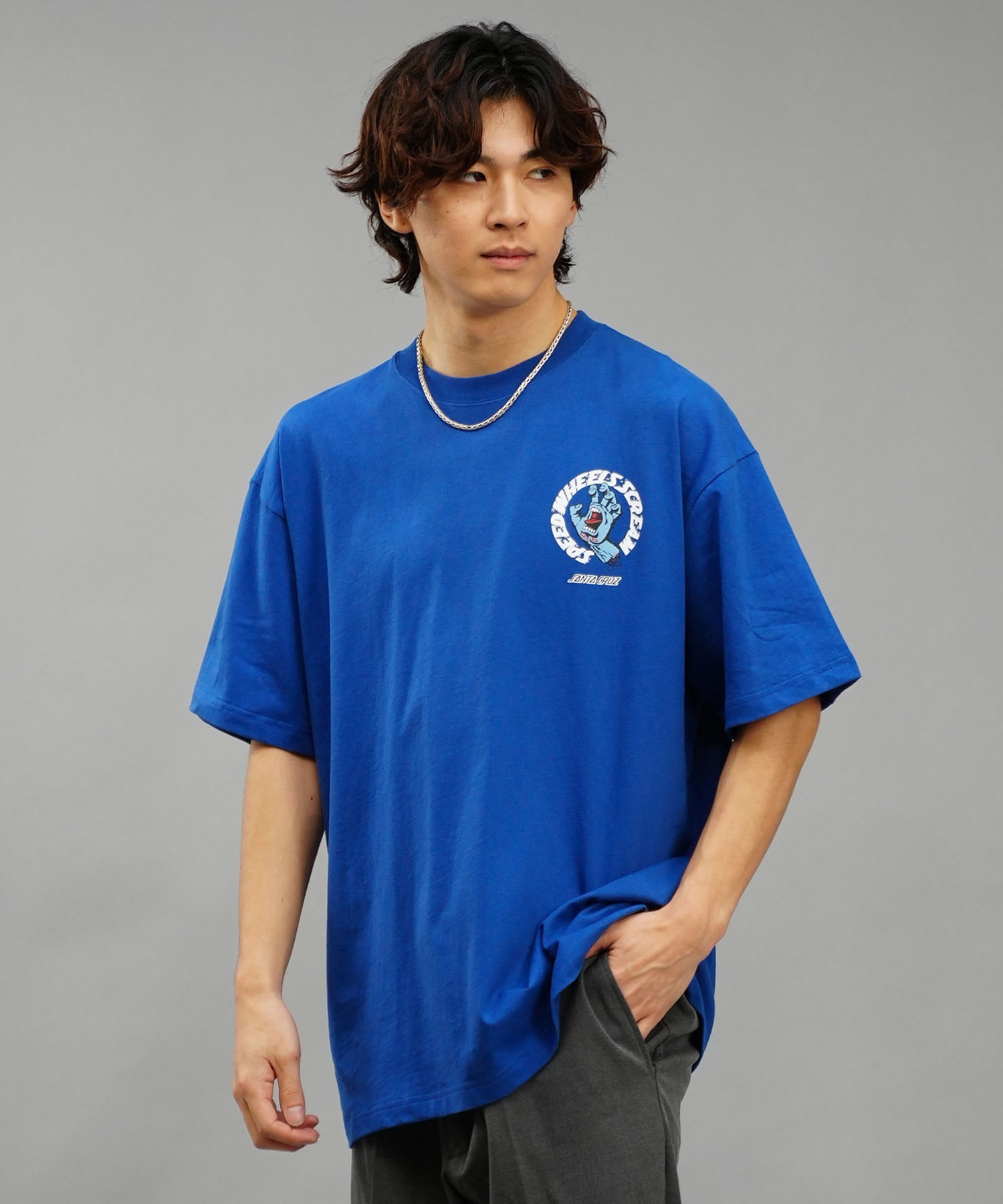 【マトメガイ対象】【ムラサキスポーツ限定】 SANTACRUZ サンタクルーズ メンズ 半袖 Tシャツ バックプリント 502241407(WHITE-M)