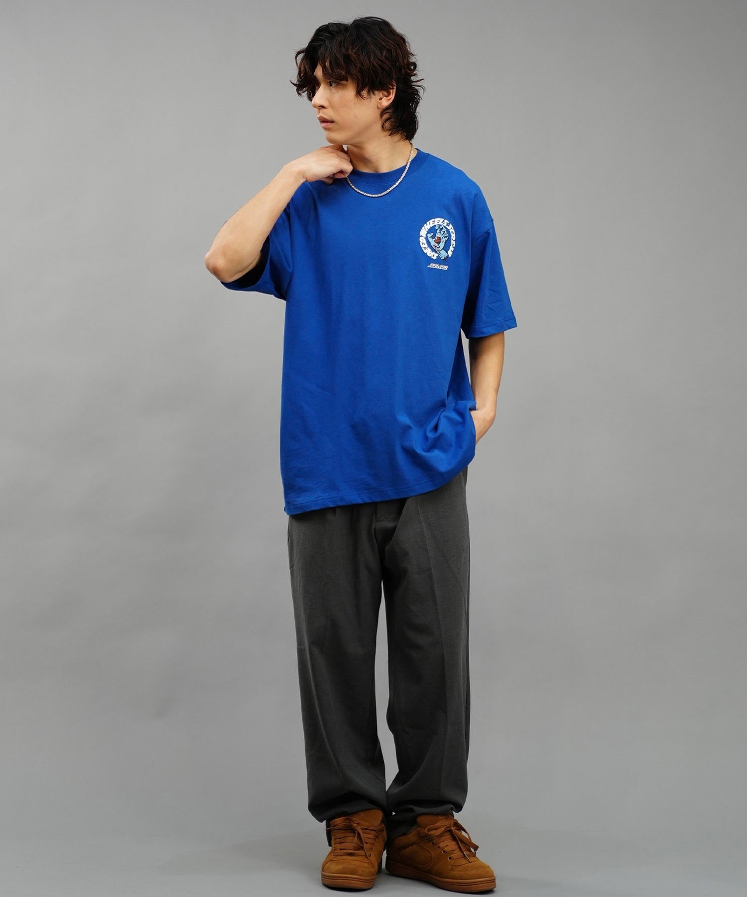 【ムラサキスポーツ限定】 SANTACRUZ サンタクルーズ メンズ 半袖 Tシャツ バックプリント 502241407(NAVY-M)