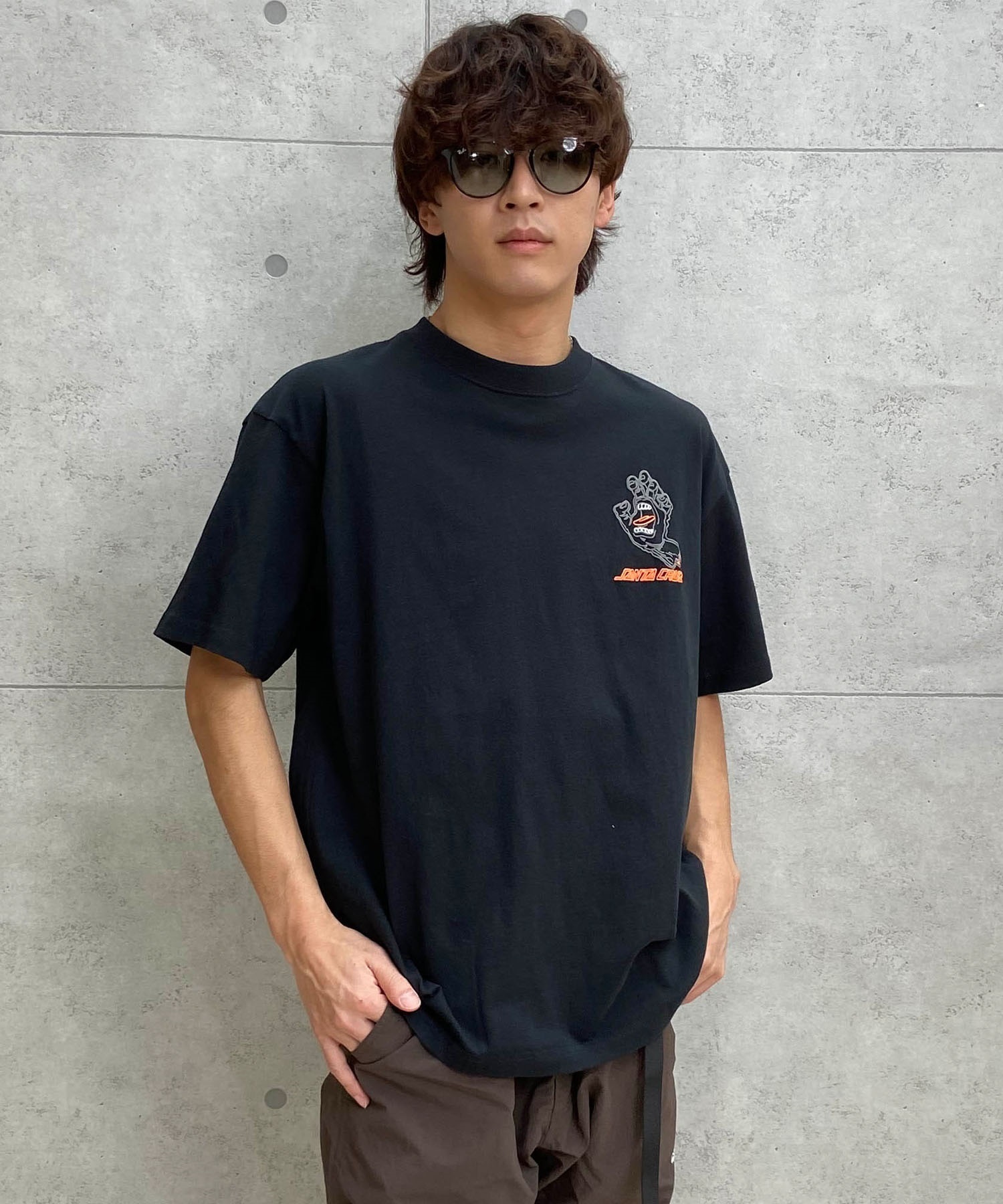 【マトメガイ対象】【ムラサキスポーツ限定】 SANTACRUZ サンタクルーズ メンズ 半袖 Tシャツ バックプリント ボックスシルエット 502241408(WHITE-M)