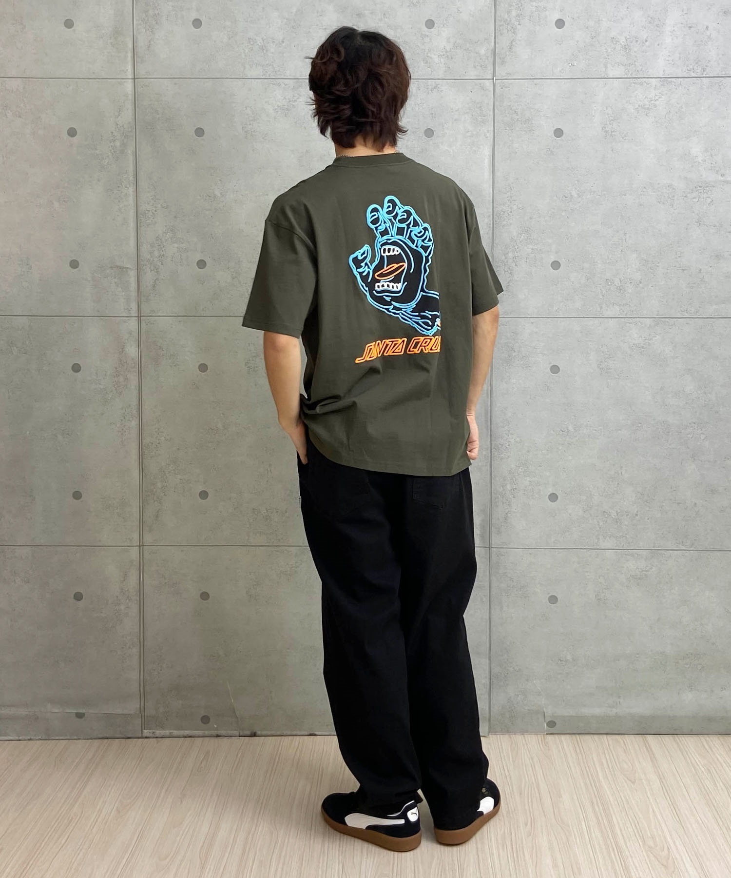 CELL BLOCK フロントプリント Tシャツ 黒 サンタクルーズ Lサイズ CELL