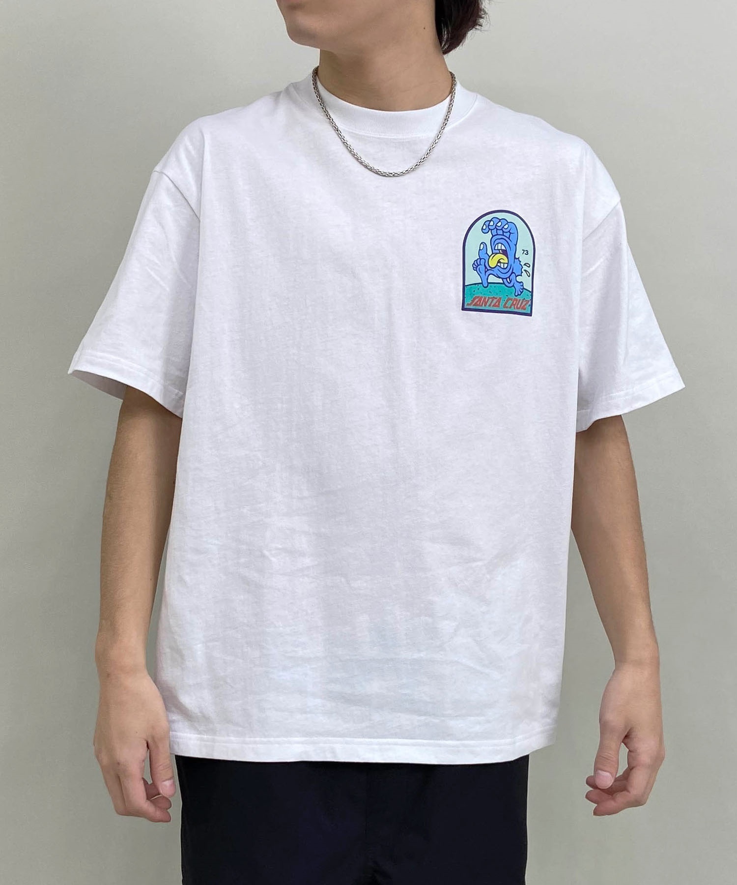 【ムラサキスポーツ限定】 SANTACRUZ サンタクルーズ メンズ 半袖 Tシャツ バックプリント 502241409(WHITE-M)