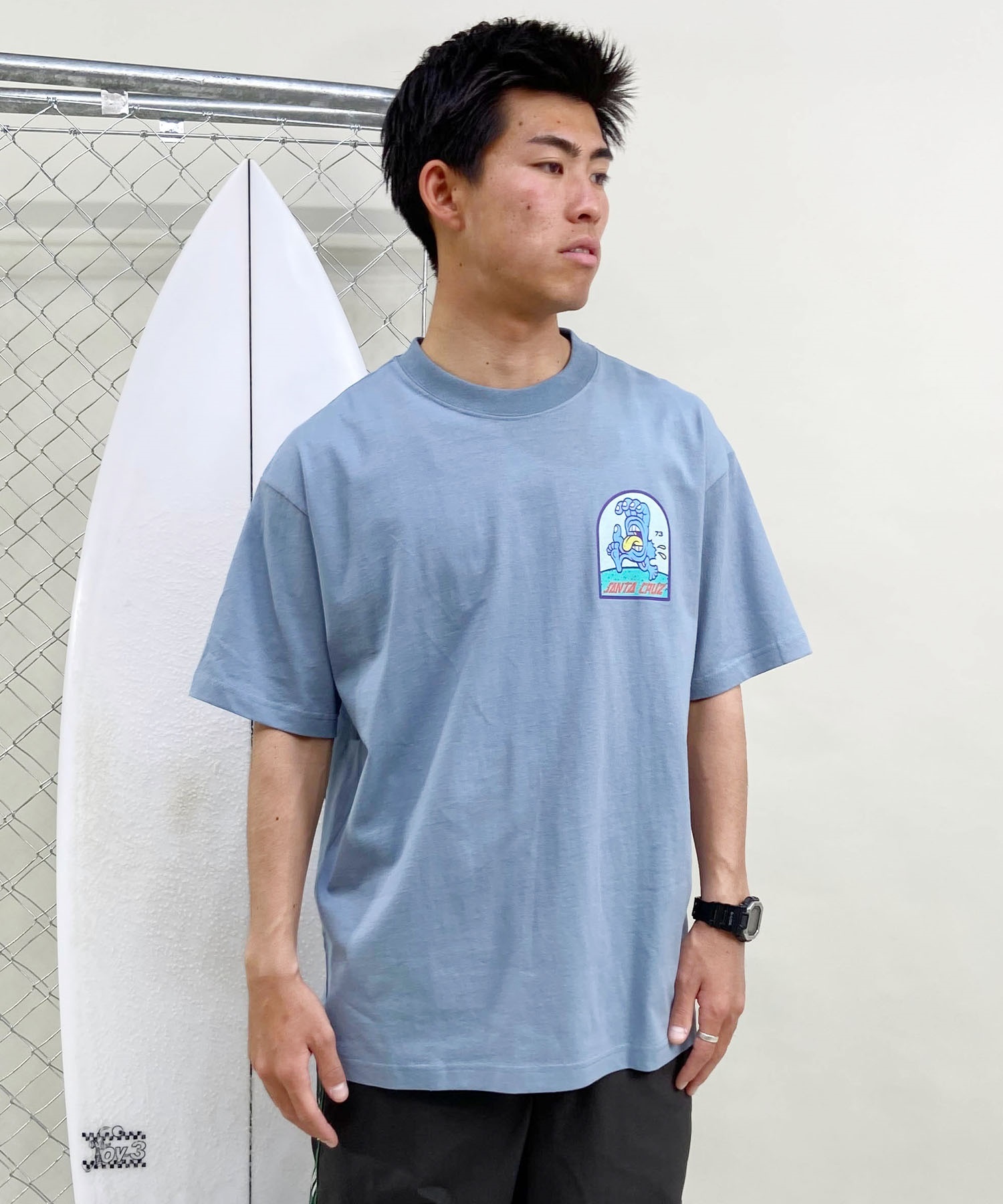 【マトメガイ対象】【ムラサキスポーツ限定】 SANTACRUZ サンタクルーズ メンズ 半袖 Tシャツ バックプリント 502241409(WHITE-M)