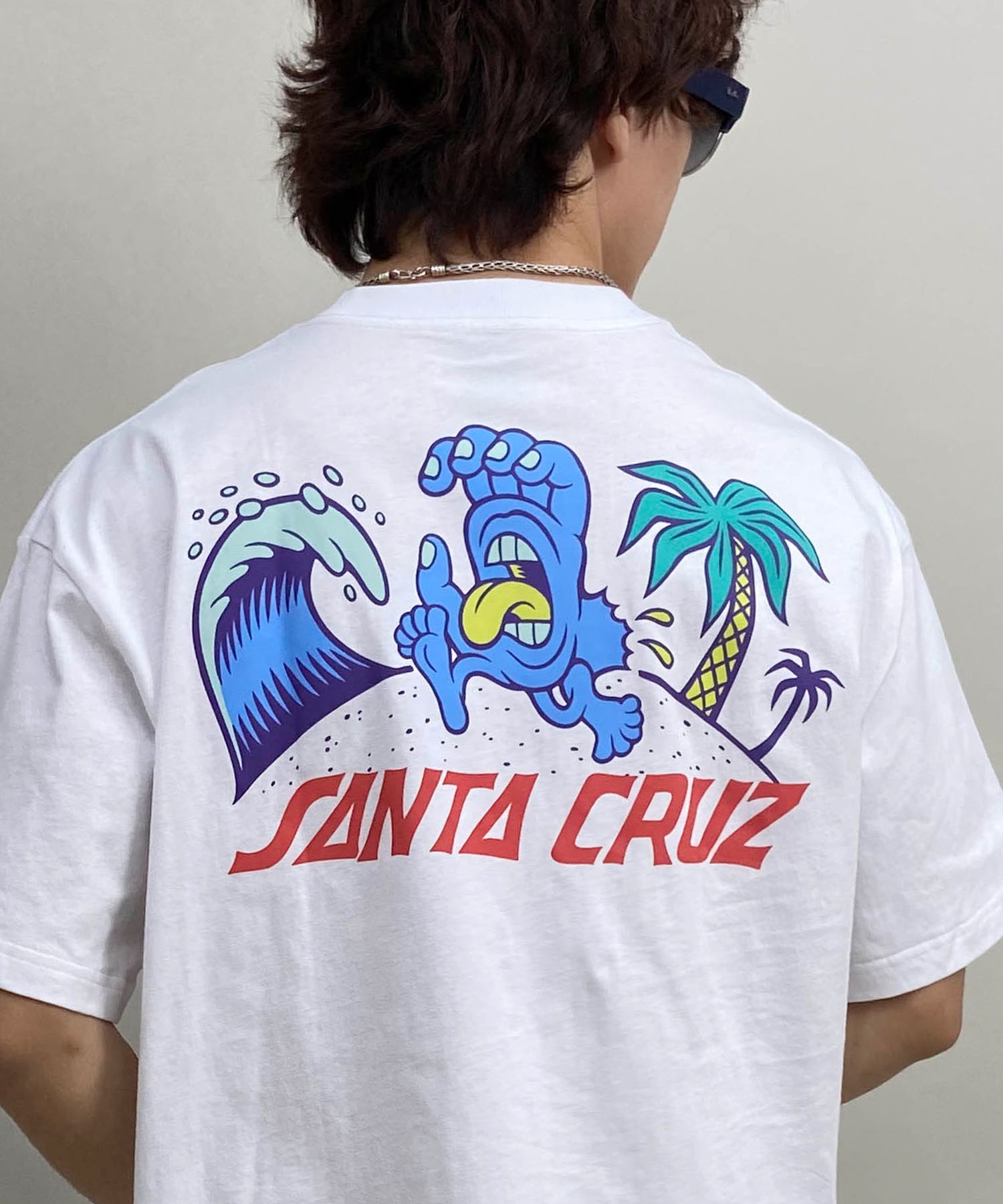 【マトメガイ対象】SANTACRUZ サンタクルーズ メンズ 半袖 Tシャツ バックプリント 502241409 ムラサキスポーツ限定(OFFBK-M)