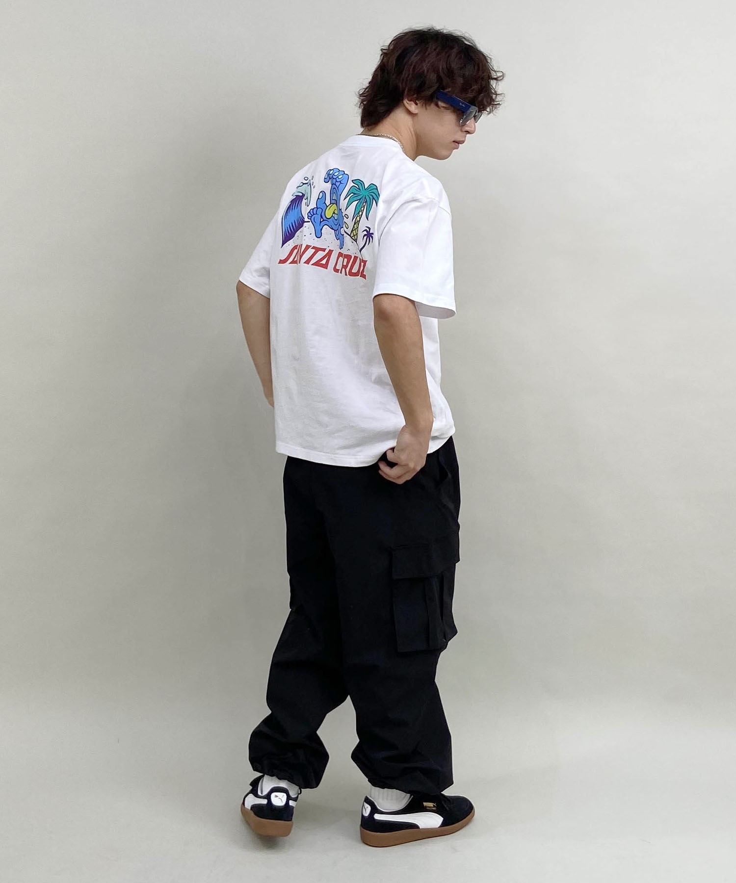 【ムラサキスポーツ限定】 SANTACRUZ サンタクルーズ メンズ 半袖 Tシャツ バックプリント 502241409(OFFBK-M)