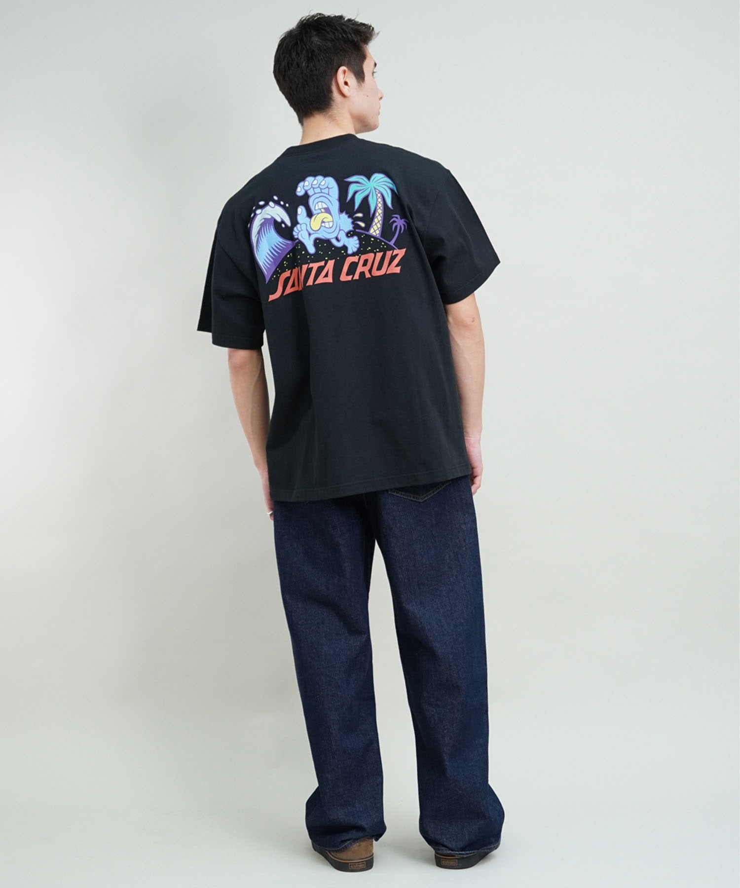 【マトメガイ対象】SANTACRUZ サンタクルーズ メンズ 半袖 Tシャツ バックプリント 502241409 ムラサキスポーツ限定(OFFBK-M)