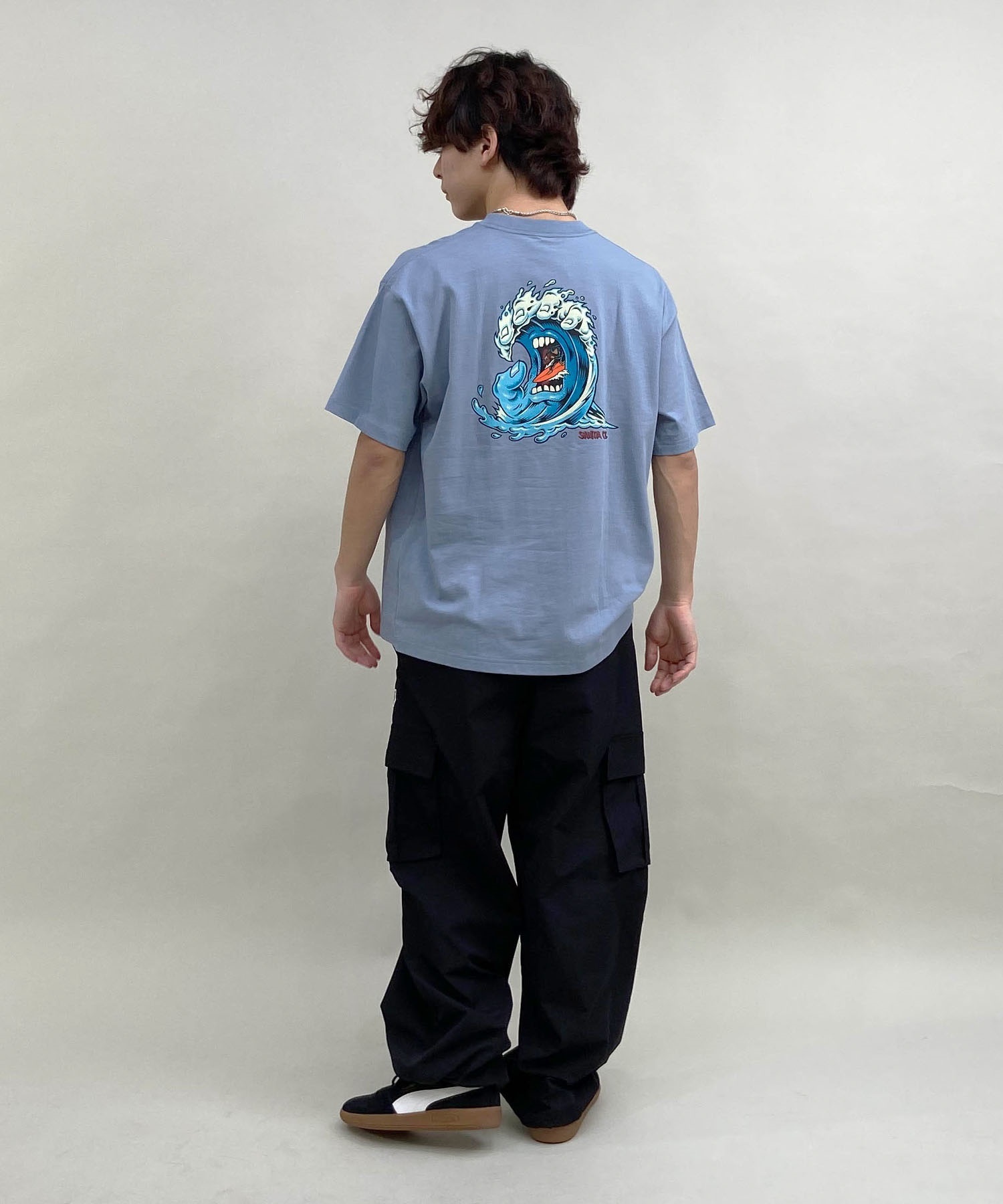 【ムラサキスポーツ限定】 SANTACRUZ サンタクルーズ メンズ 半袖 Tシャツ バックプリント 502241412(WHITE-M)