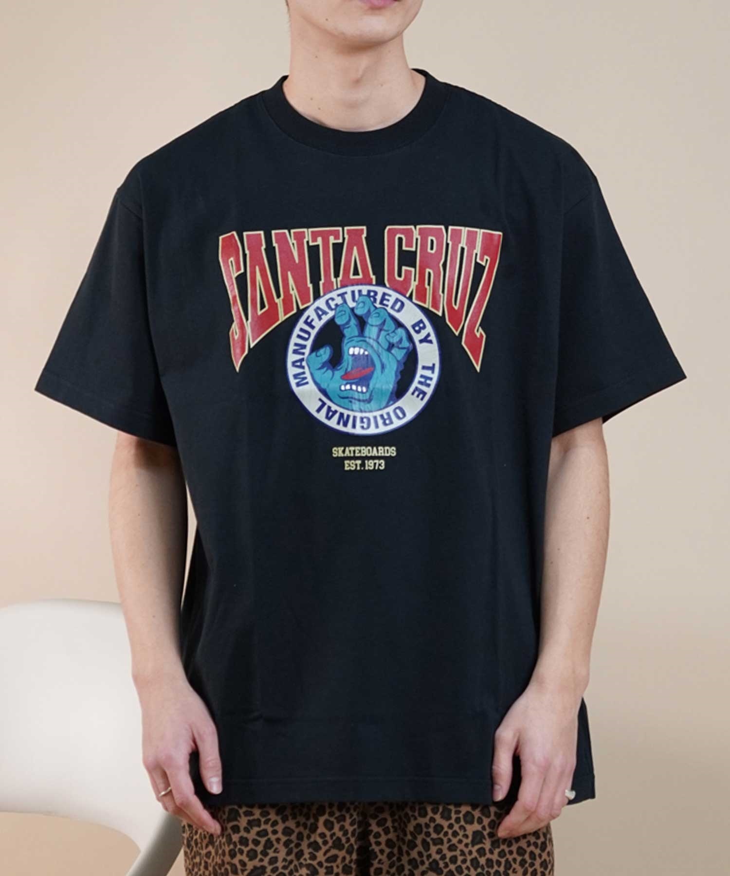 【ムラサキスポーツ限定】 SANTACRUZ サンタクルーズ Tシャツ クルーネック メンズ 半袖 Tシャツ 502241413(ARMY-M)