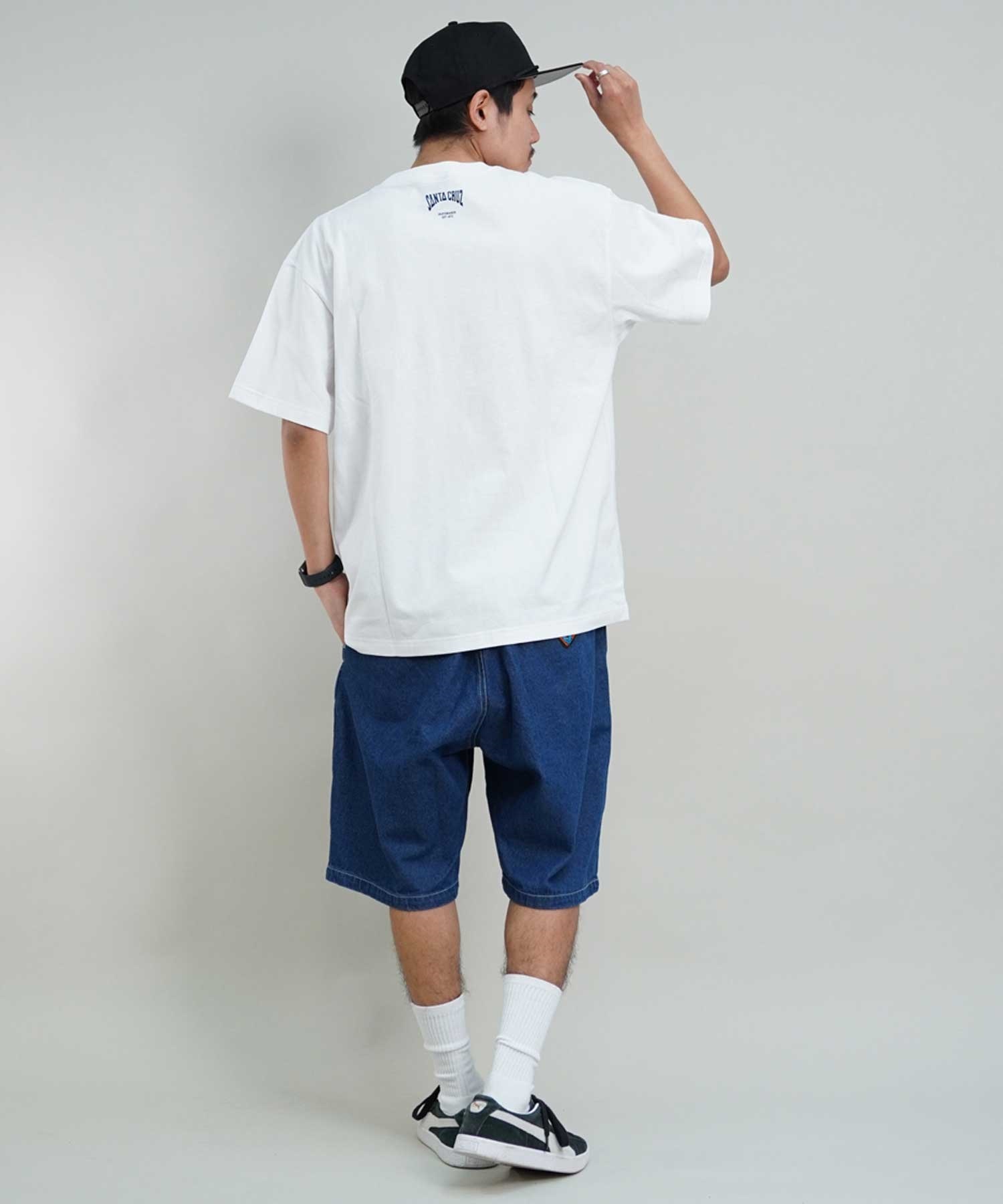 【ムラサキスポーツ限定】 SANTACRUZ サンタクルーズ Tシャツ クルーネック メンズ 半袖 Tシャツ 502241413(WHITE-M)