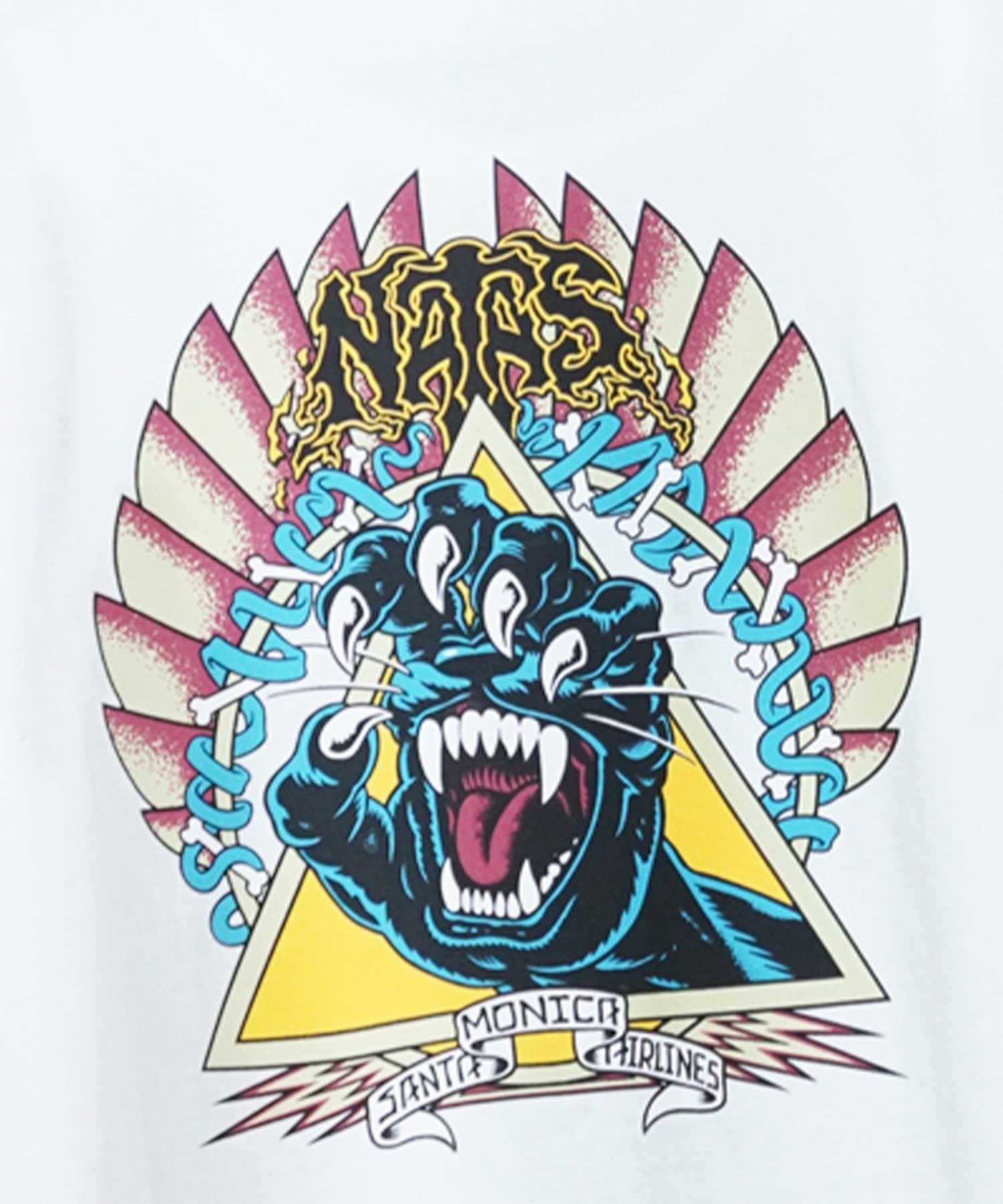 【ムラサキスポーツ限定】 SANTACRUZ サンタクルーズ Natas Screaming Panther S S Tee メンズ 半袖 Tシャツ 502241414(WHITE-M)