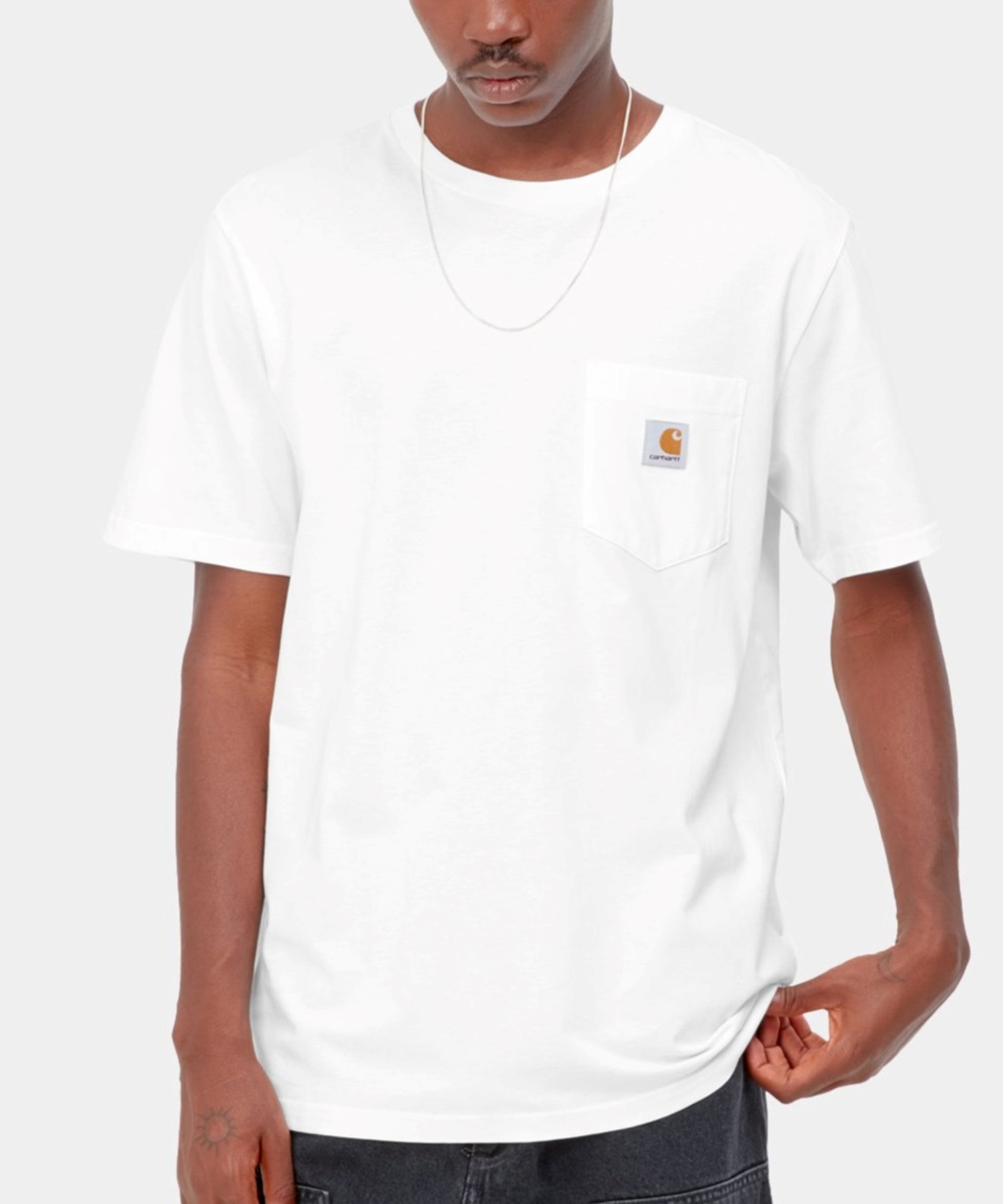 Carhartt WIP カーハートダブリューアイピー S S POCKET T-SHIRT メンズ 半袖Ｔシャツ ポケット I030434(WHITE-M)