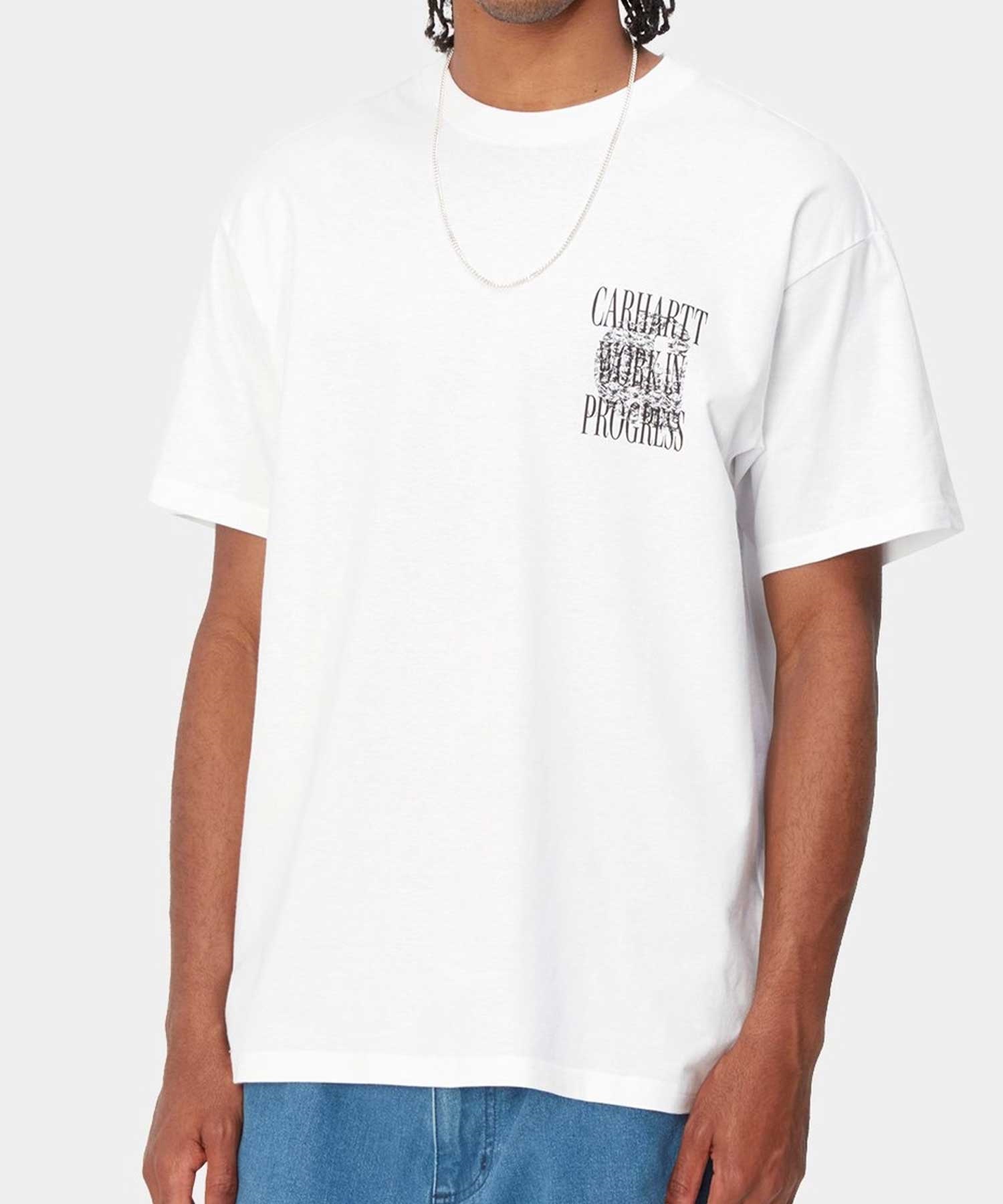 Carhartt WIP カーハートダブリューアイピー S S ALWAYS A WIP T-SHIRT メンズ 半袖Ｔシャツ バックプリント I033174(WHITE-M)