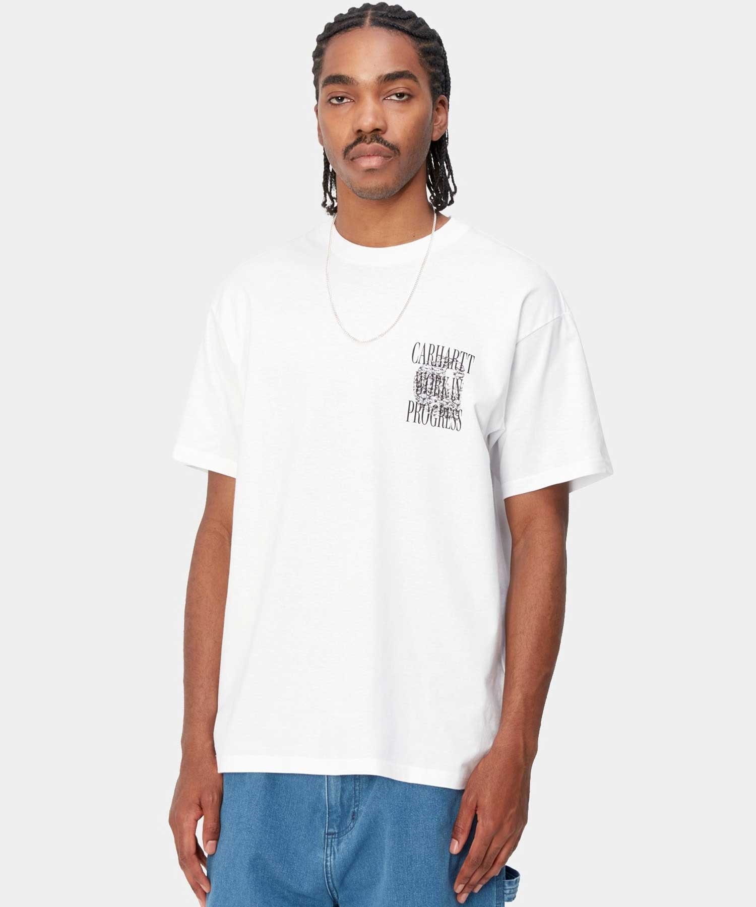 Carhartt WIP カーハートダブリューアイピー S S ALWAYS A WIP T-SHIRT メンズ 半袖Ｔシャツ バックプリント I033174(WHITE-M)