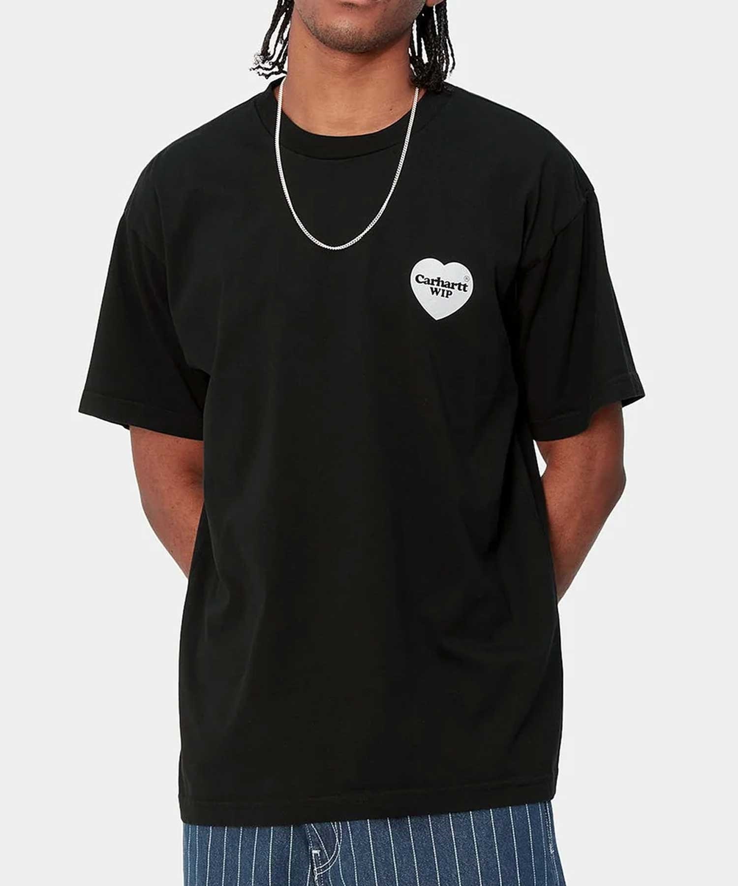 Carhartt WIP カーハートダブリューアイピー S S HEART BANDANA T-SHIRT メンズ 半袖Ｔシャツ I033116 BKWT(BK/WT-M)