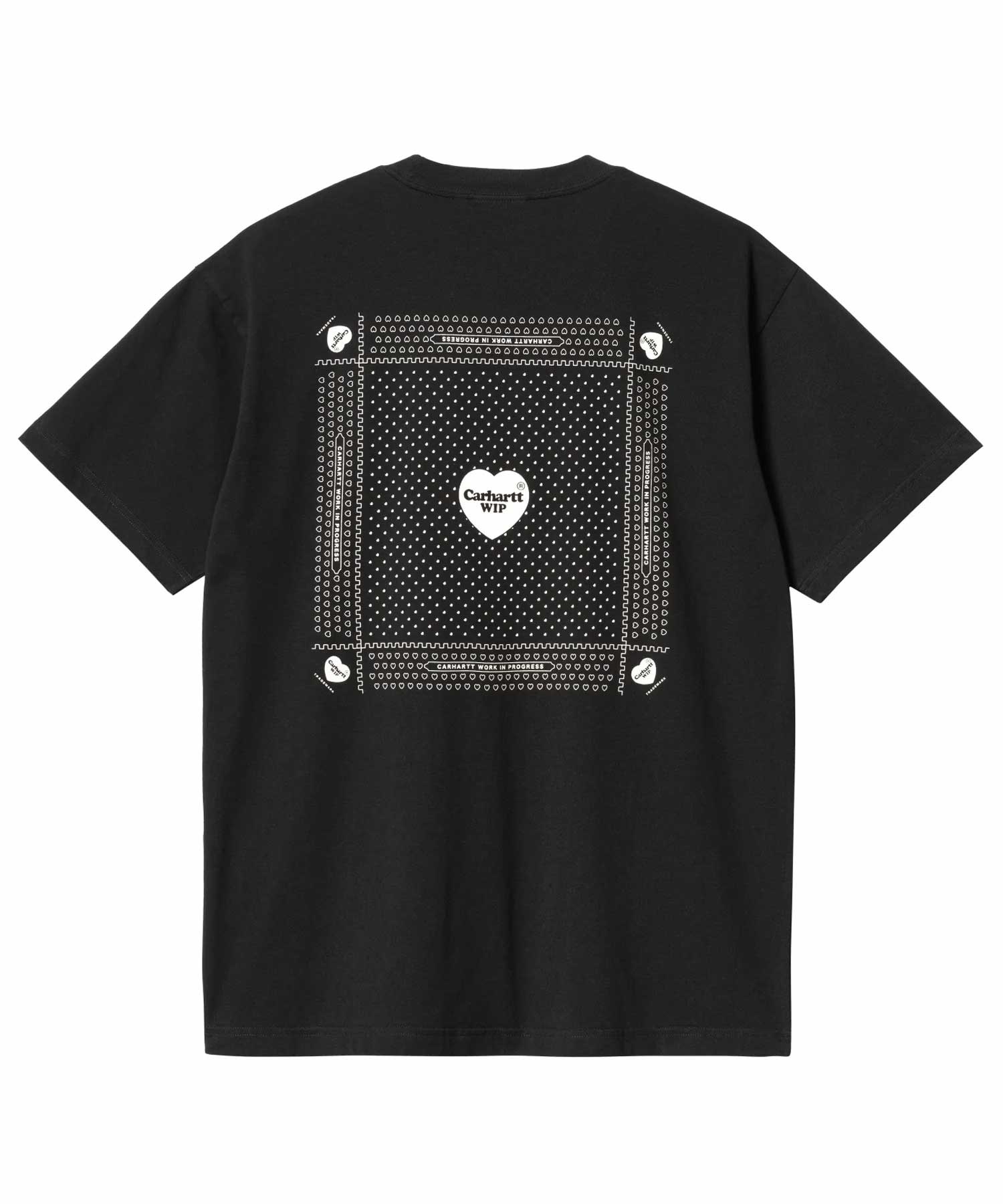 Carhartt WIP カーハートダブリューアイピー S S HEART BANDANA T-SHIRT メンズ 半袖Ｔシャツ I033116 BKWT(BK/WT-M)