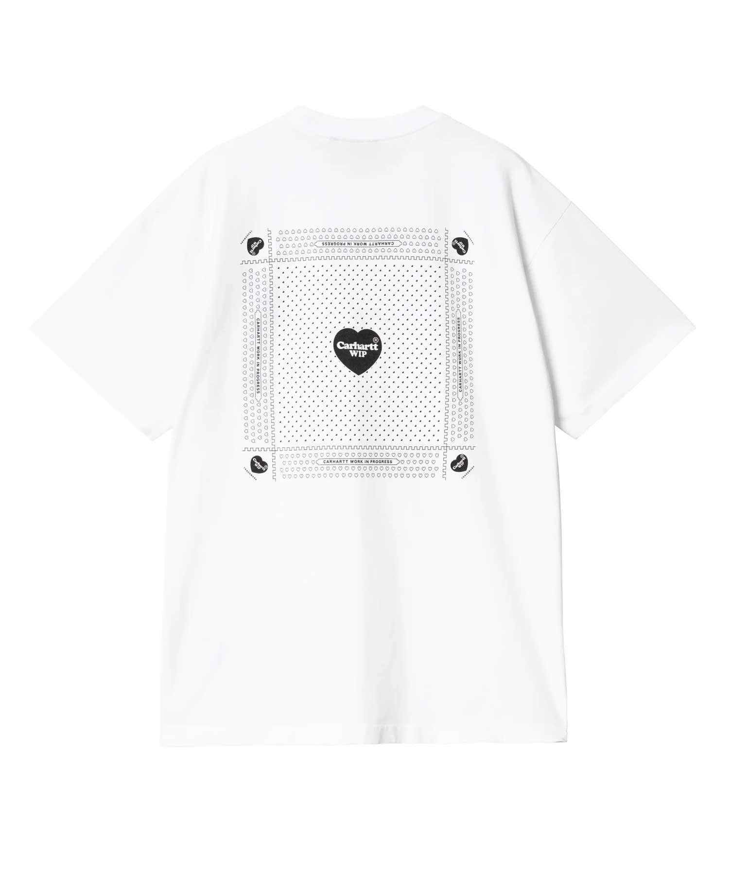 【マトメガイ対象】Carhartt WIP カーハートダブリューアイピー S S HEART BANDANA T-SHIRT メンズ 半袖Ｔシャツ I033116 WTBK(WT/BK-M)