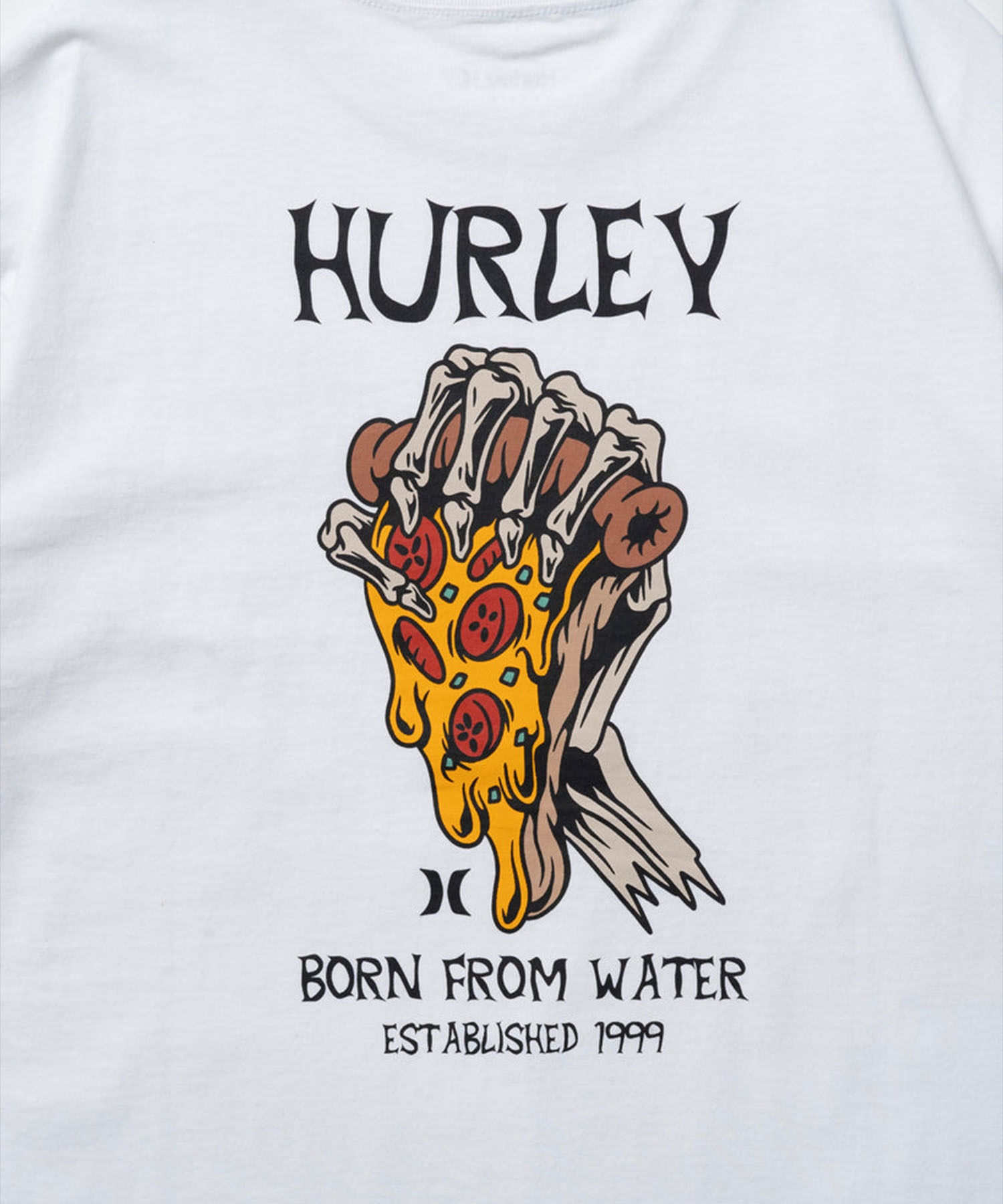 Hurley ハーレー PIZZA HEAVY WEIGHT SHORT SLEEVE TEE ピザ メンズ 半袖 Tシャツ 24MRSMSS02(BLK-S)