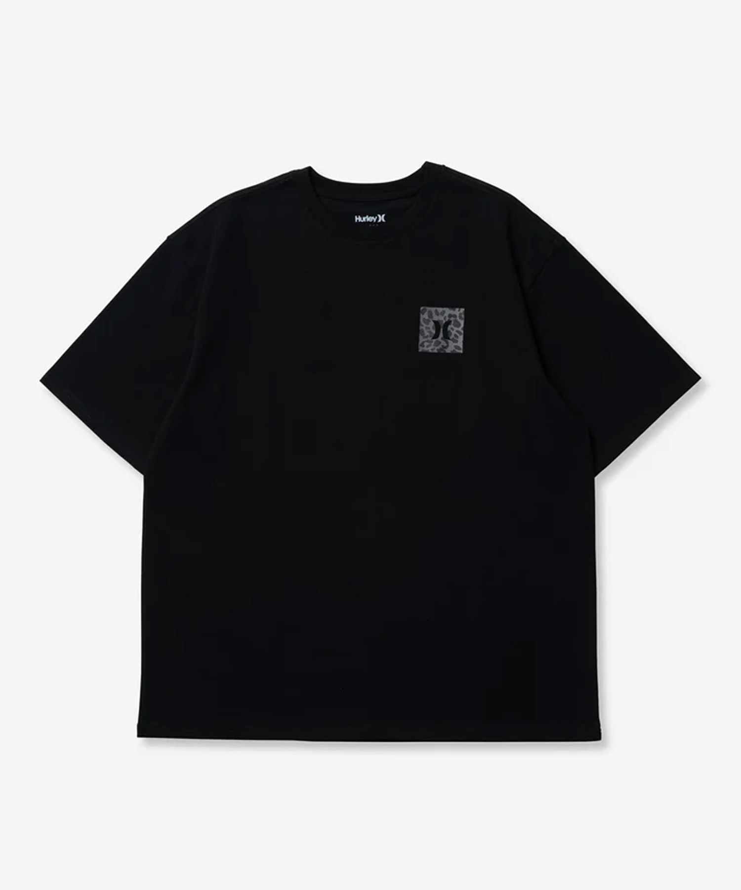 Hurley ハーレー メンズ 半袖 Tシャツ オーバーサイズ レオパード柄 ビッグロゴ バックプリント MSS2411023(CFB-S)