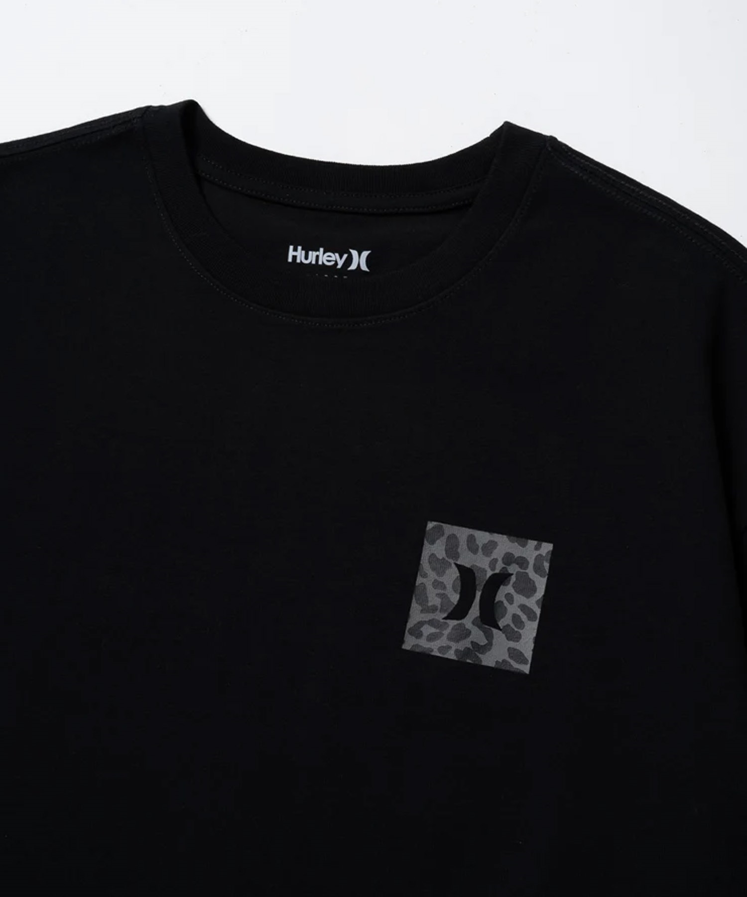 Hurley ハーレー メンズ 半袖 Tシャツ オーバーサイズ レオパード柄 ビッグロゴ バックプリント MSS2411023(CFB-S)