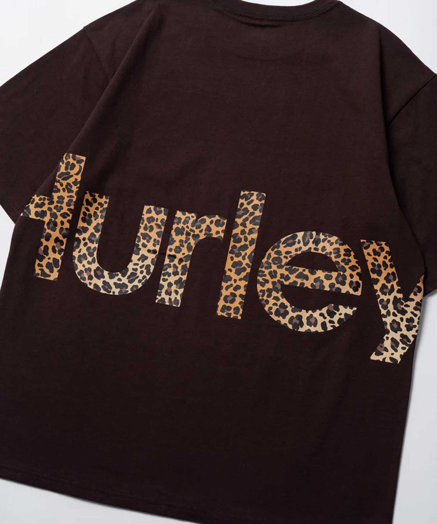 Hurley ハーレー メンズ 半袖 Tシャツ オーバーサイズ レオパード柄 ビッグロゴ バックプリント MSS2411023(WHT-S)