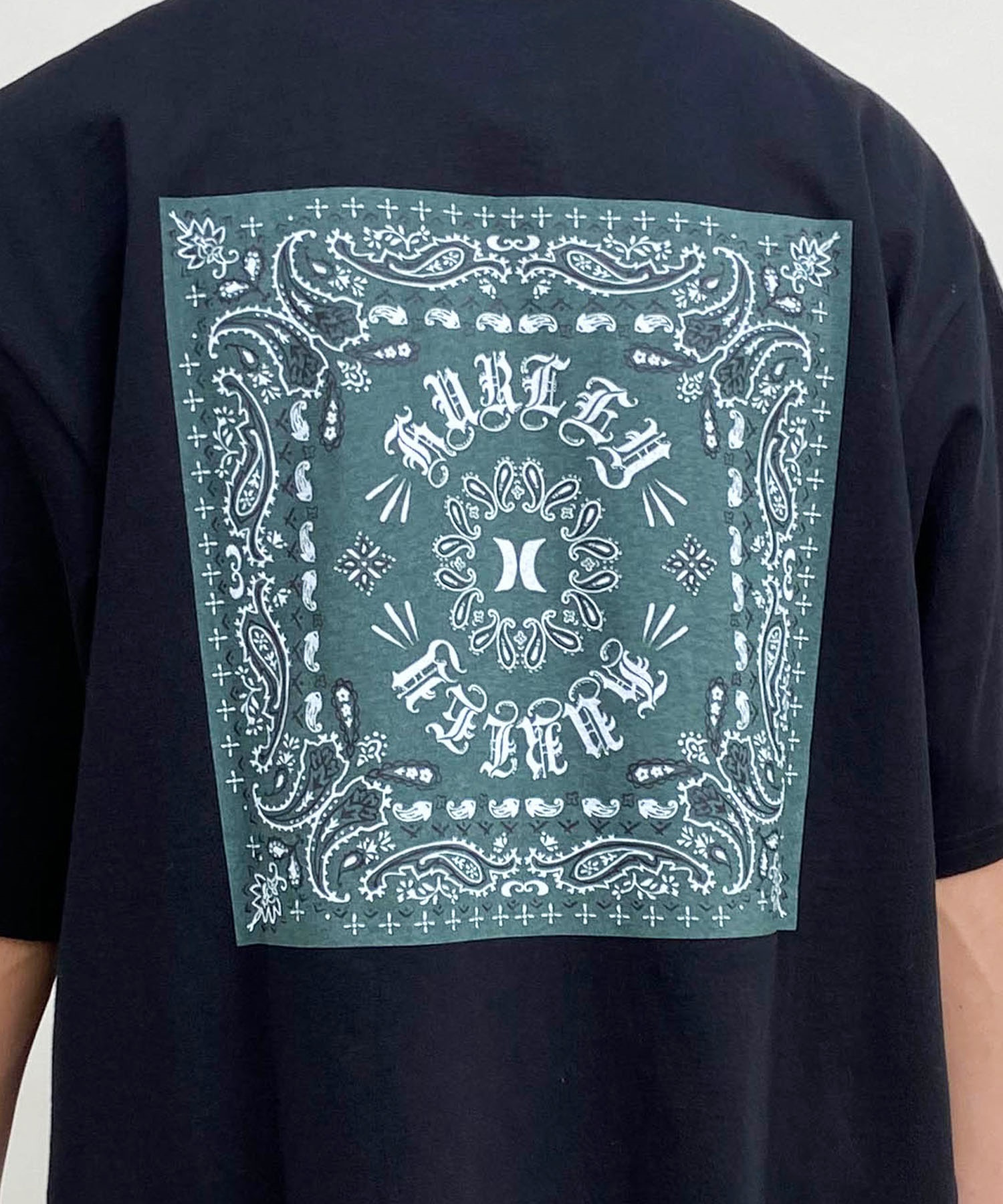 Hurley ハーレー バンダナ バックプリント ティー メンズ ショートスリーブ Tシャツ 24MRSMSS04(BLK-S)