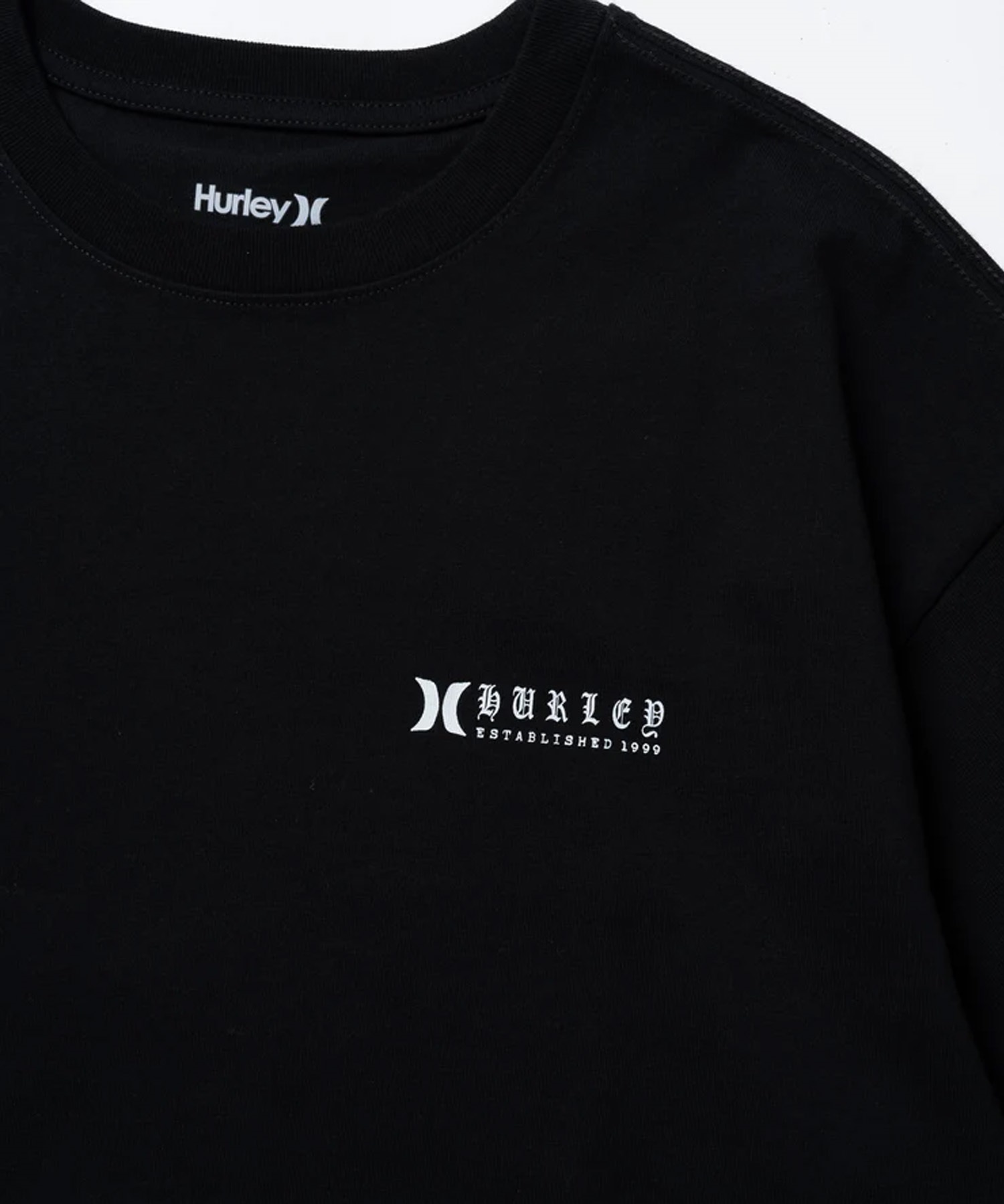 Hurley ハーレー メンズ 半袖 Tシャツ オーバーサイズ オールドイングリッシュ ロゴ バックプリント MSS2411024(CRM-M)