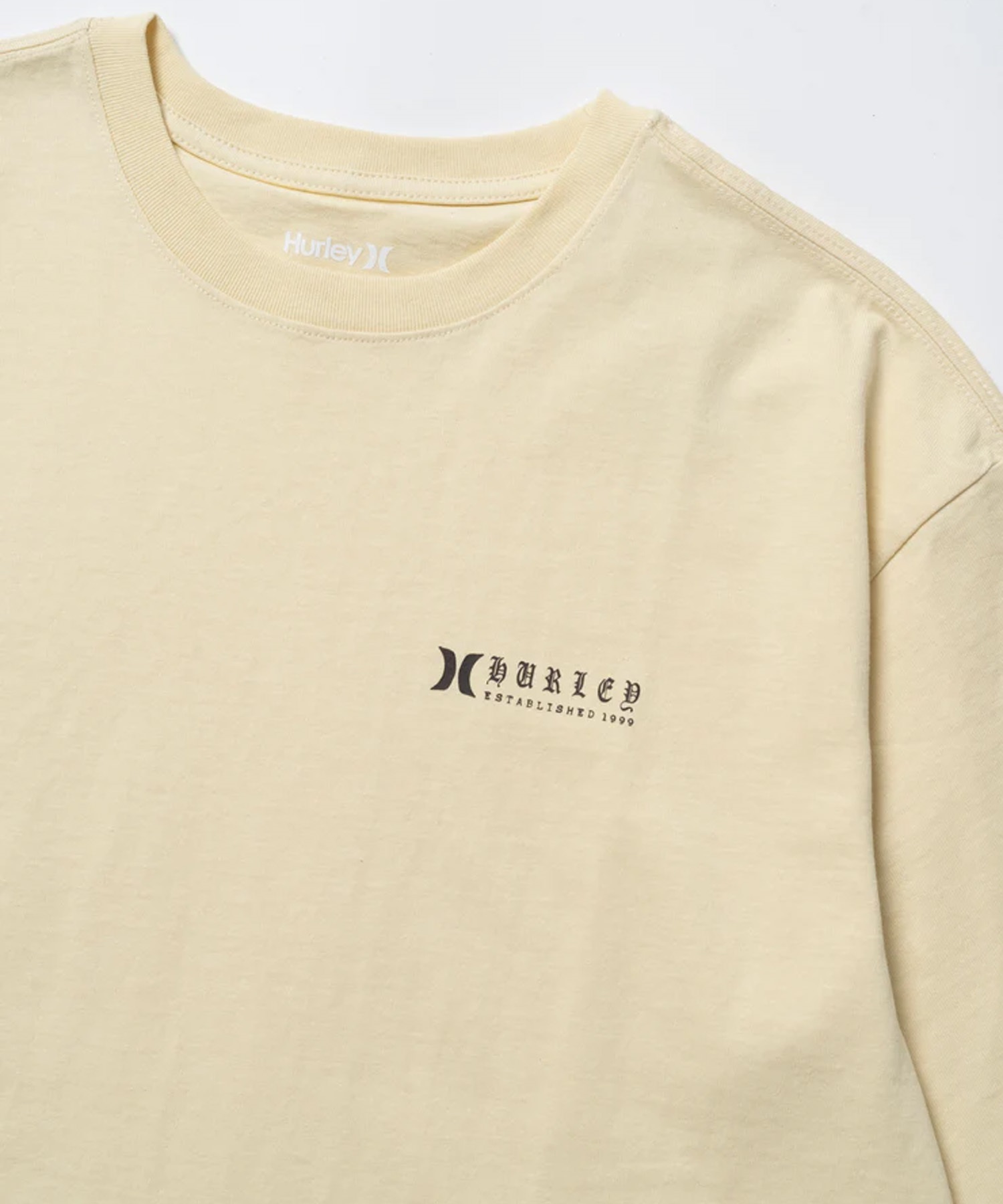 Hurley ハーレー メンズ 半袖 Tシャツ オーバーサイズ オールドイングリッシュ ロゴ バックプリント MSS2411024(BLK-M)