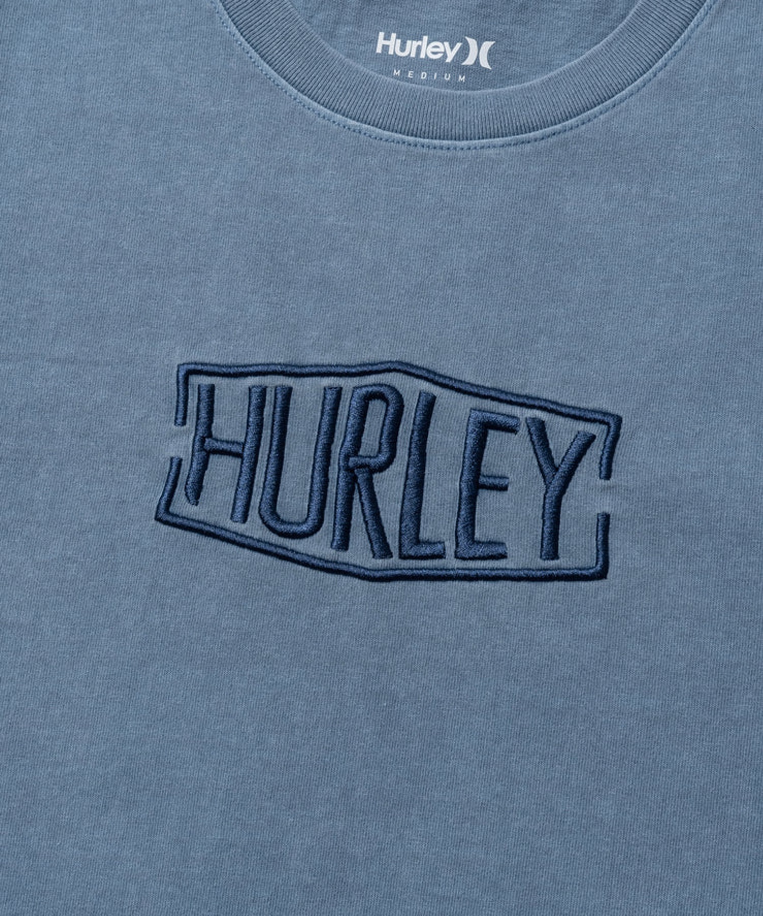 Hurley ハーレー メンズ 半袖 Tシャツ ピグメント染 ロゴ刺繍 シンプル セットアップ対応 MSS2411016(DBLE-M)