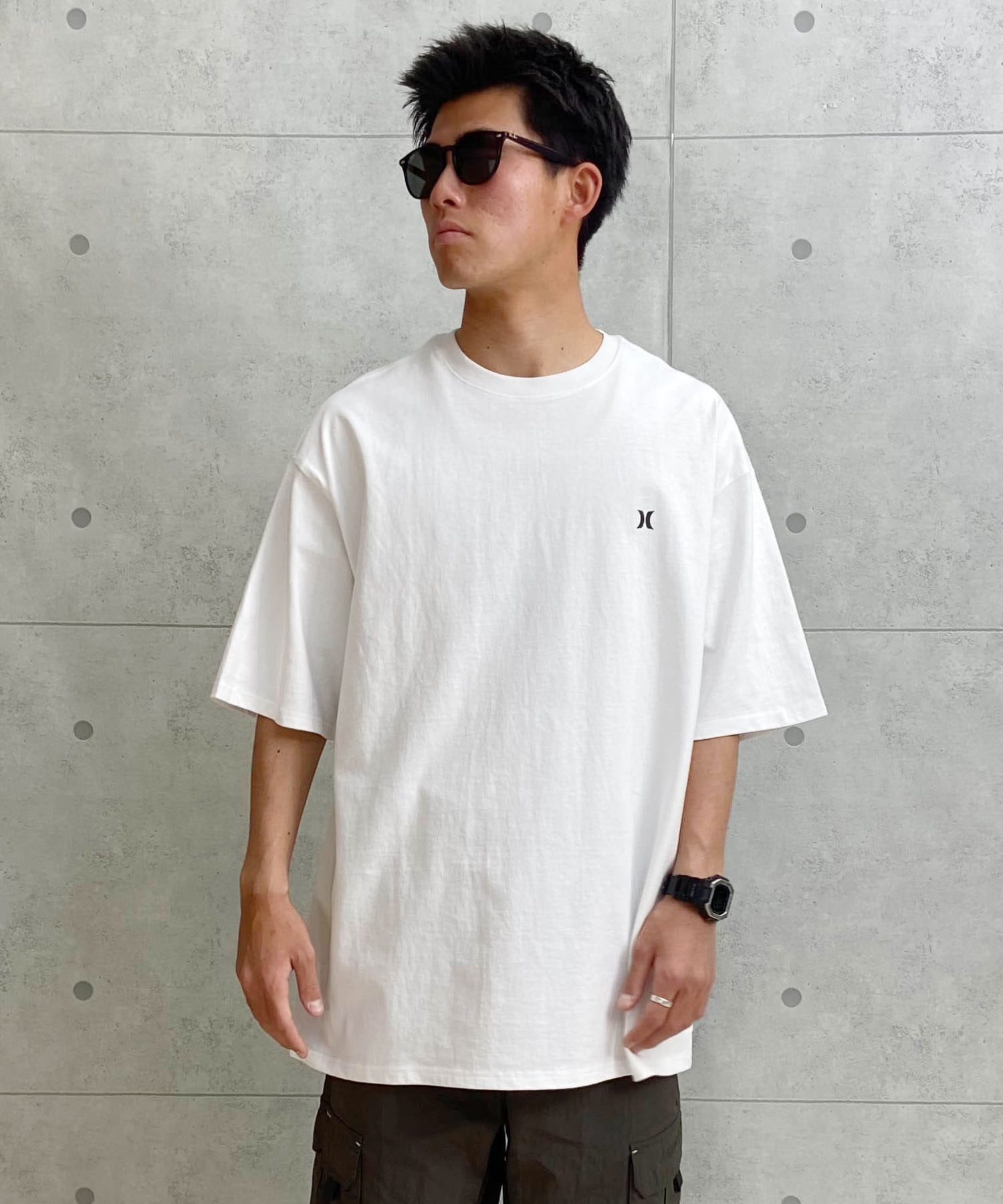 Hurley ハーレー スカルヘッド バックプリント ヘビーウェイト メンズ ショートスリーブ ティー 24MRSMSS05(WHT-S)